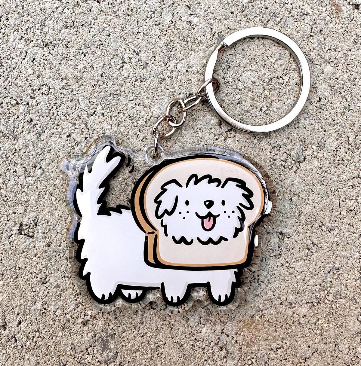 Bread Dog Keychain