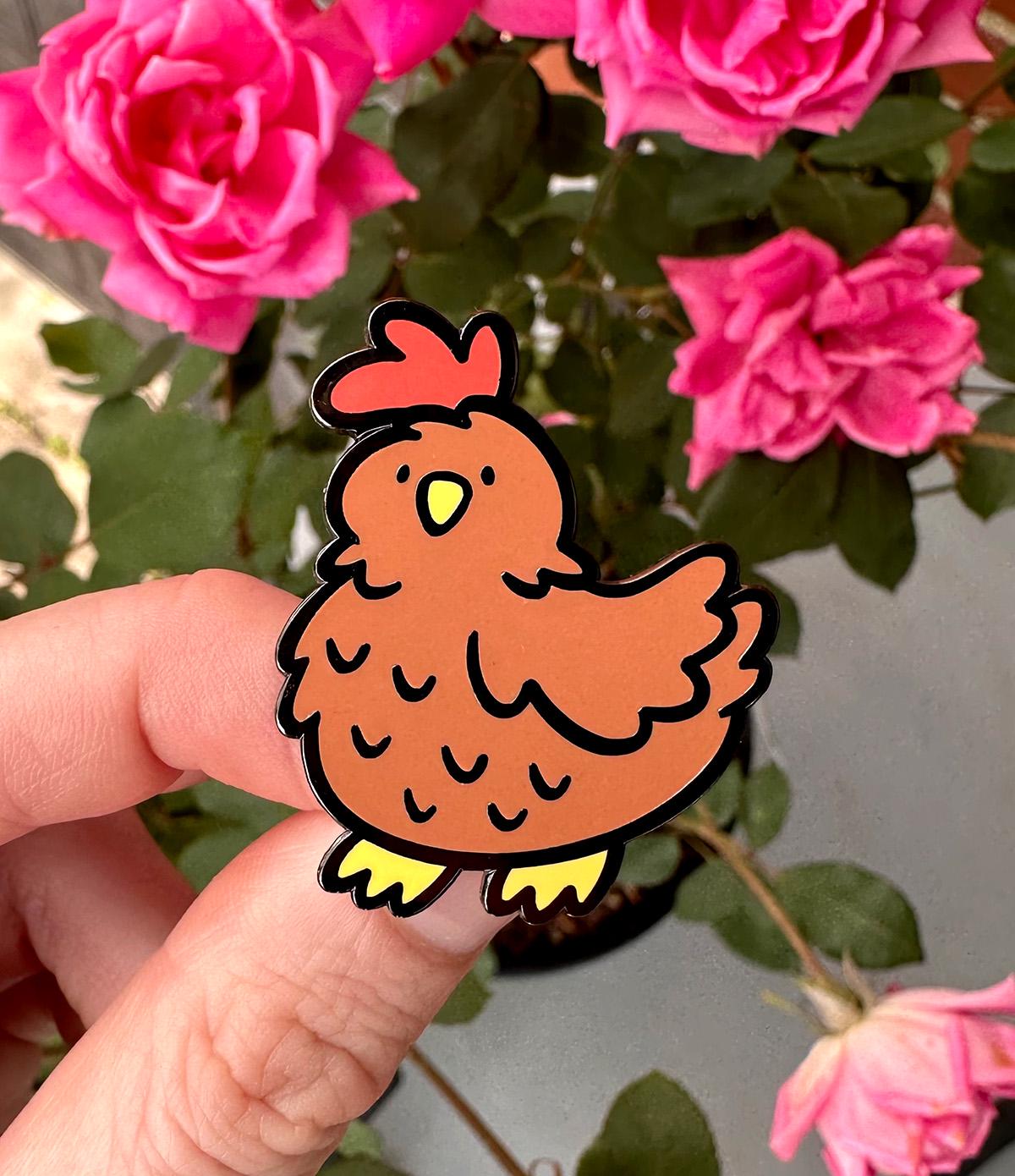 Chicken Enamel Pin