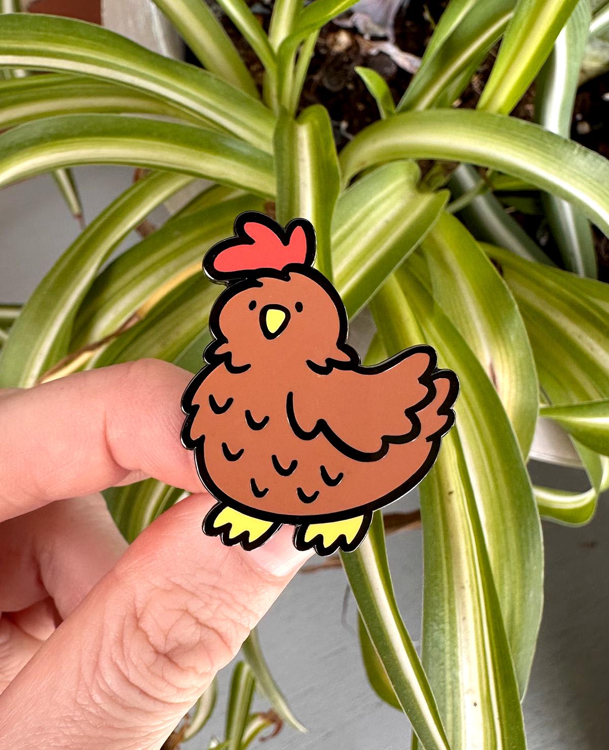 Chicken Enamel Pin