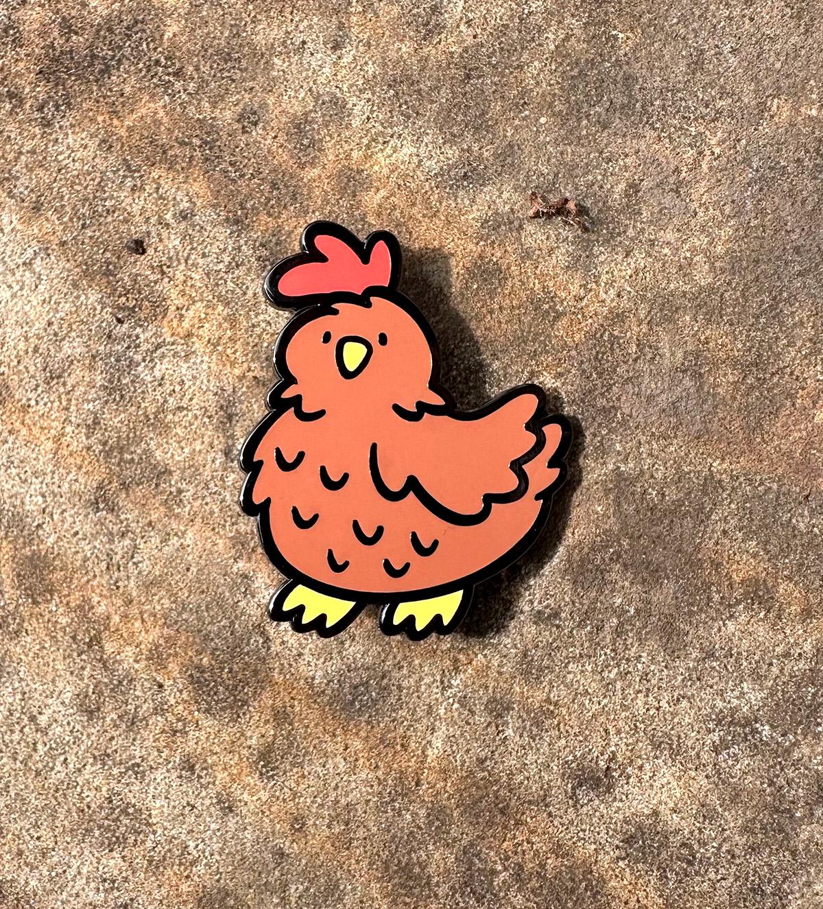 Chicken Enamel Pin