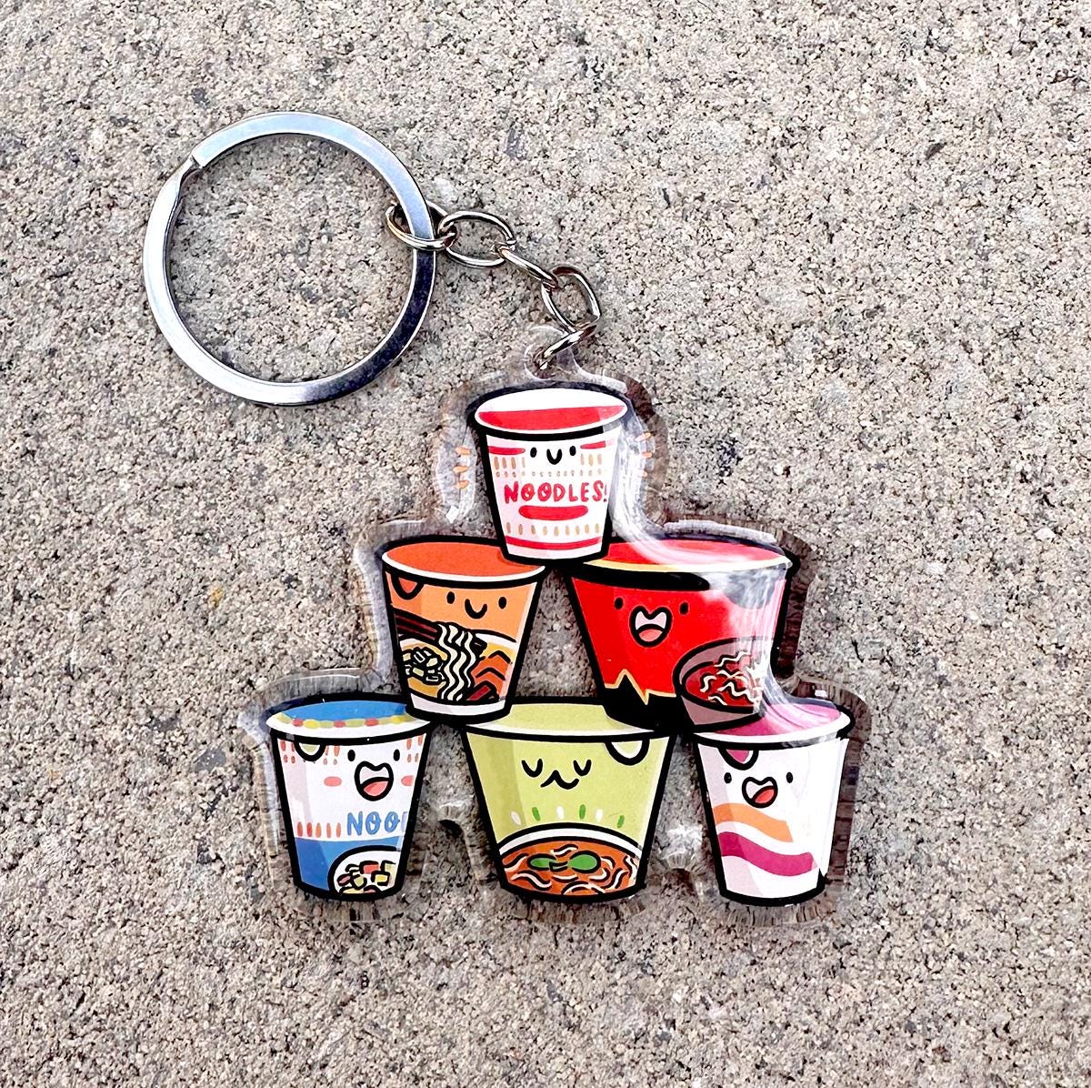 Instant Ramen Stack Keychain