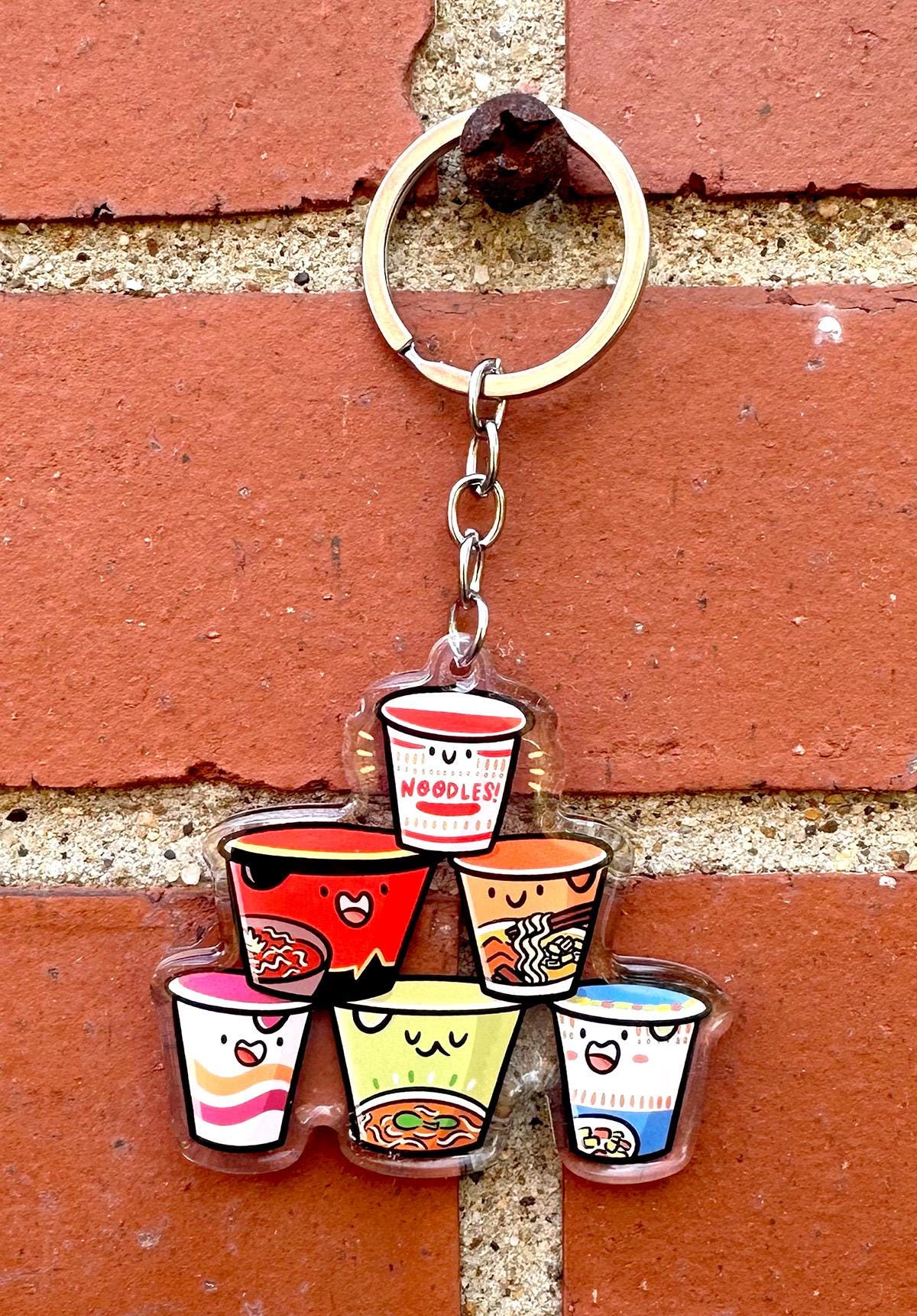 Instant Ramen Stack Keychain