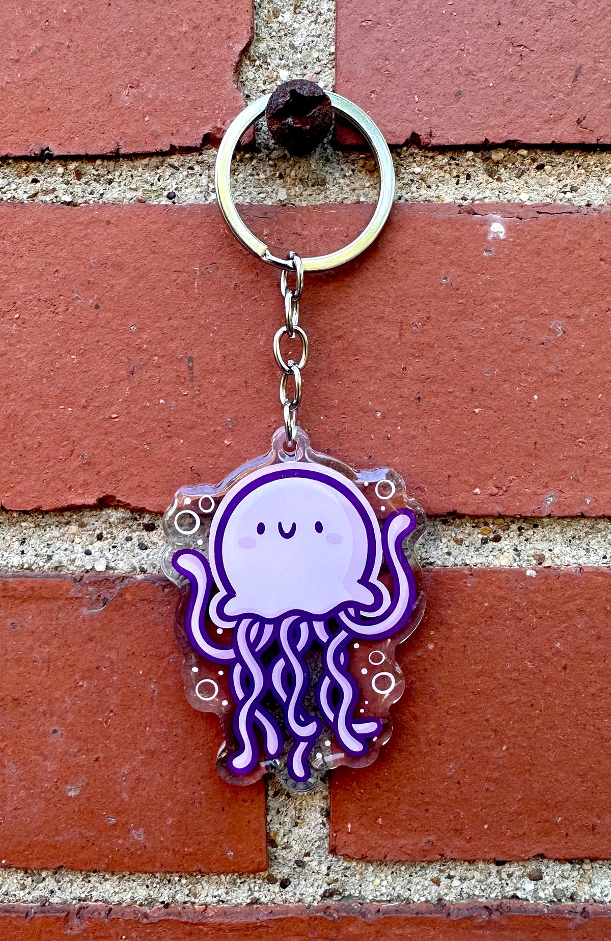 Jellyfish Keychain
