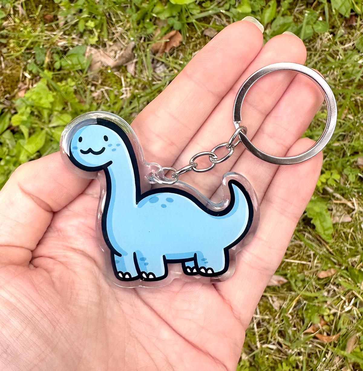 Brontosaurus Keychain