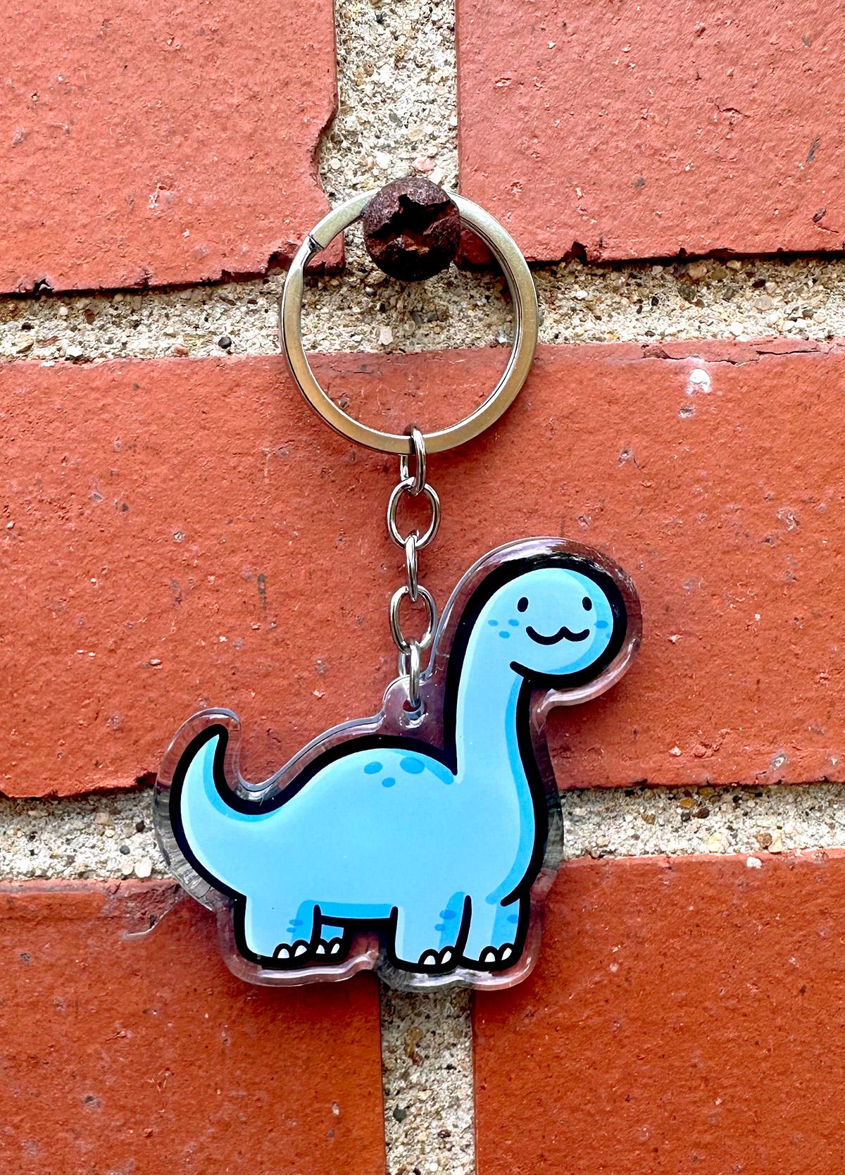 Brontosaurus Keychain