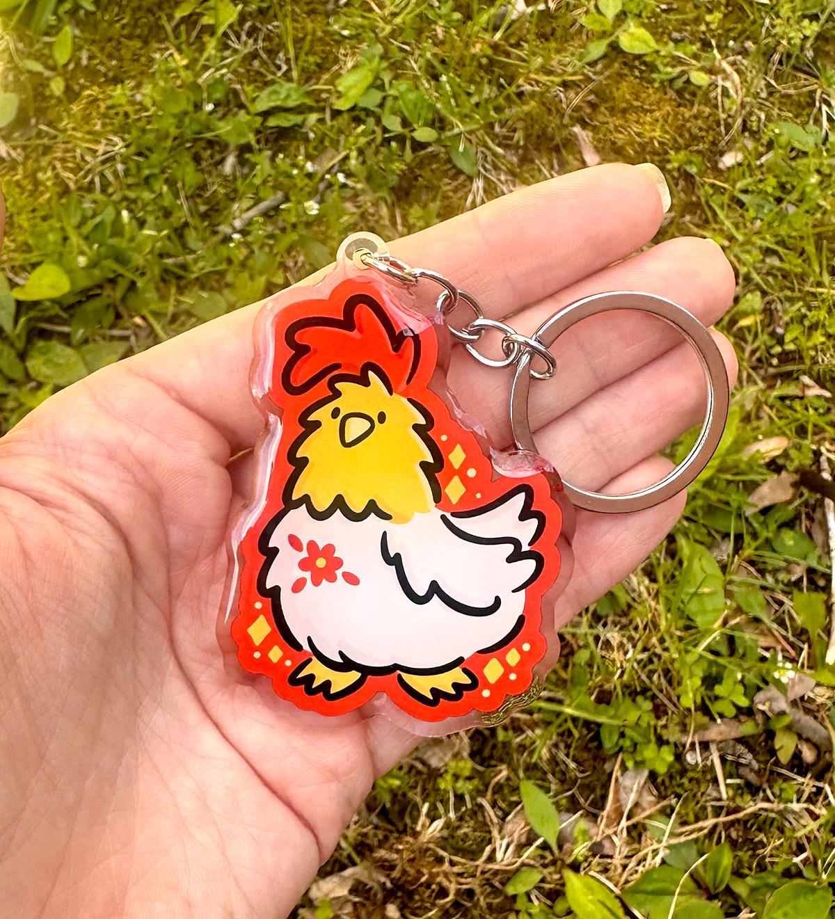 Rooster Zodiac Keychain