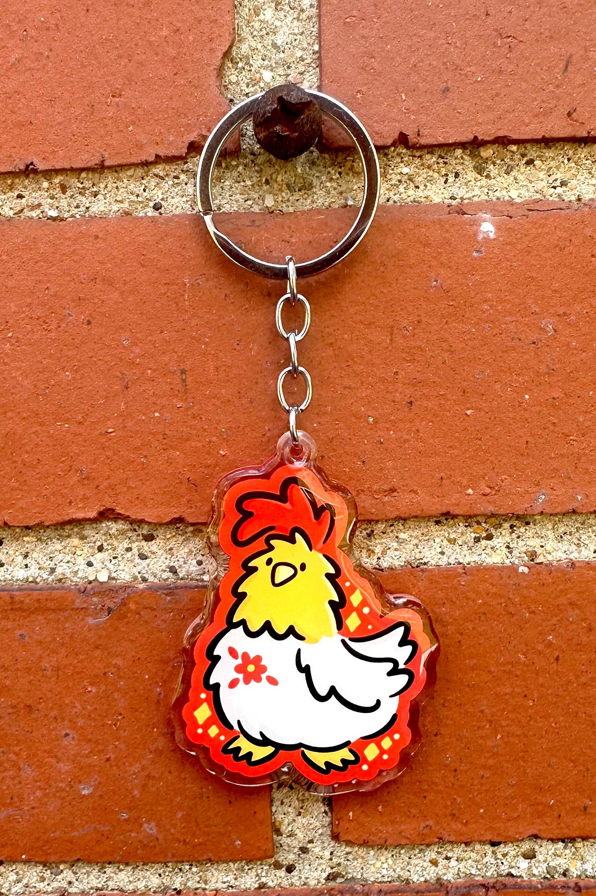 Rooster Zodiac Keychain