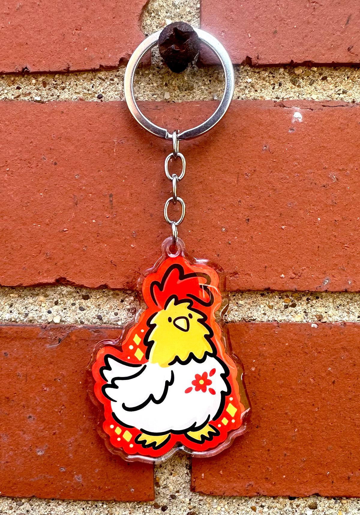 Rooster Zodiac Keychain