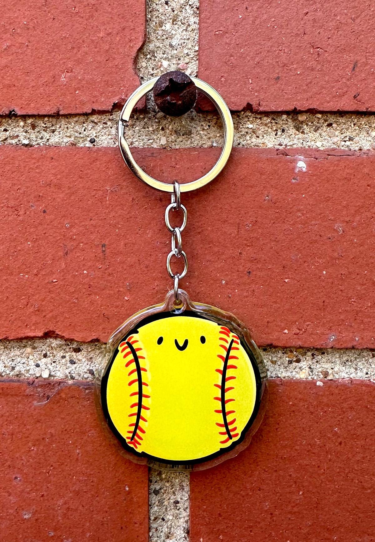 Softball Keychain