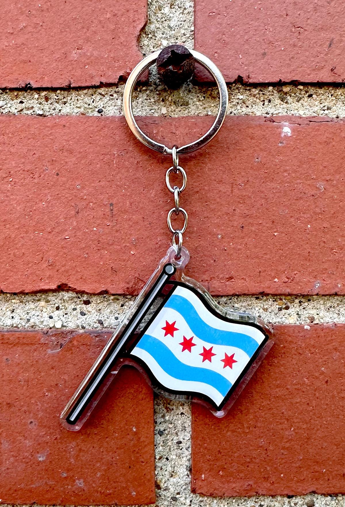 Chicago Flag Keychain