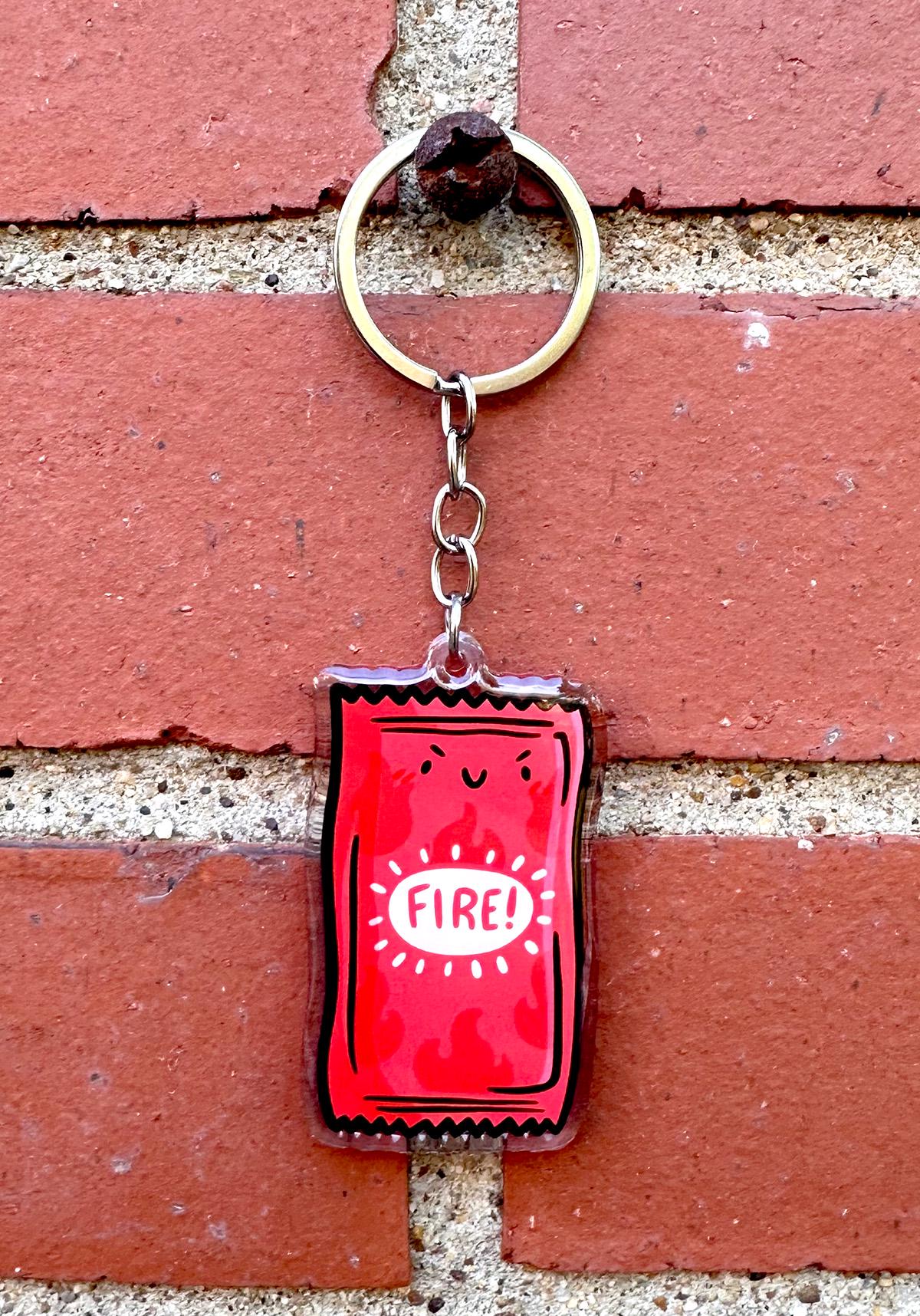 Taco Sauce Keychain (Fire)