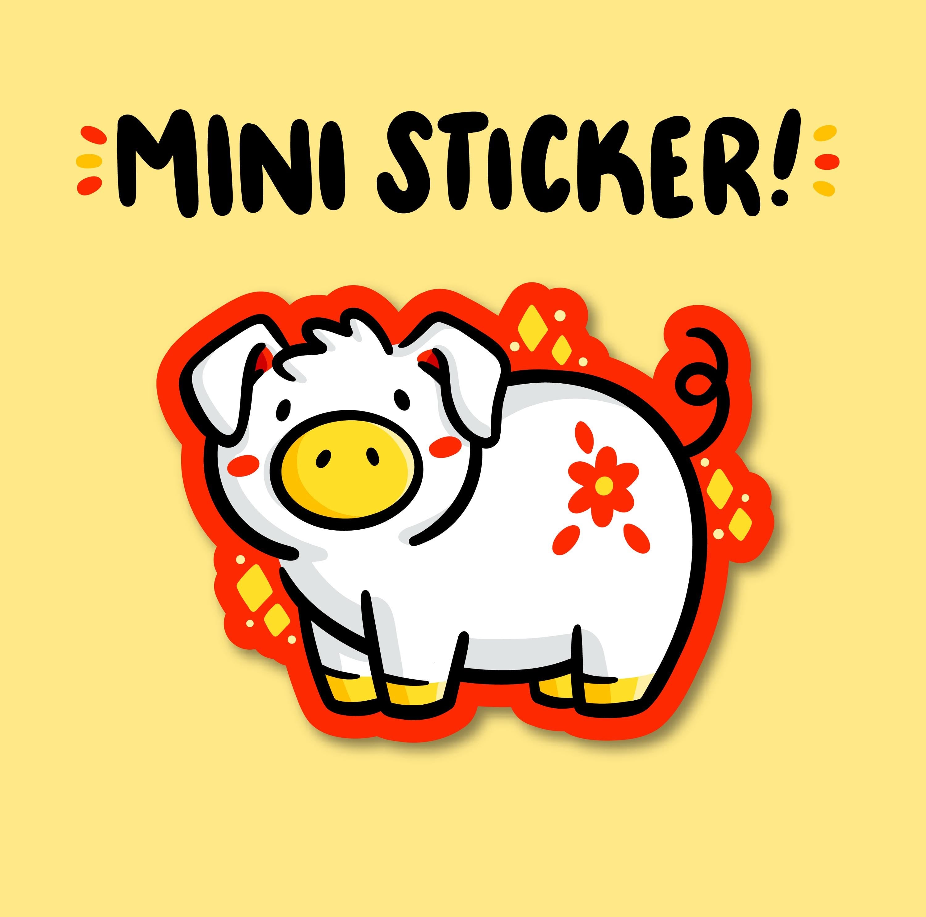 Pig Zodiac Mini Sticker
