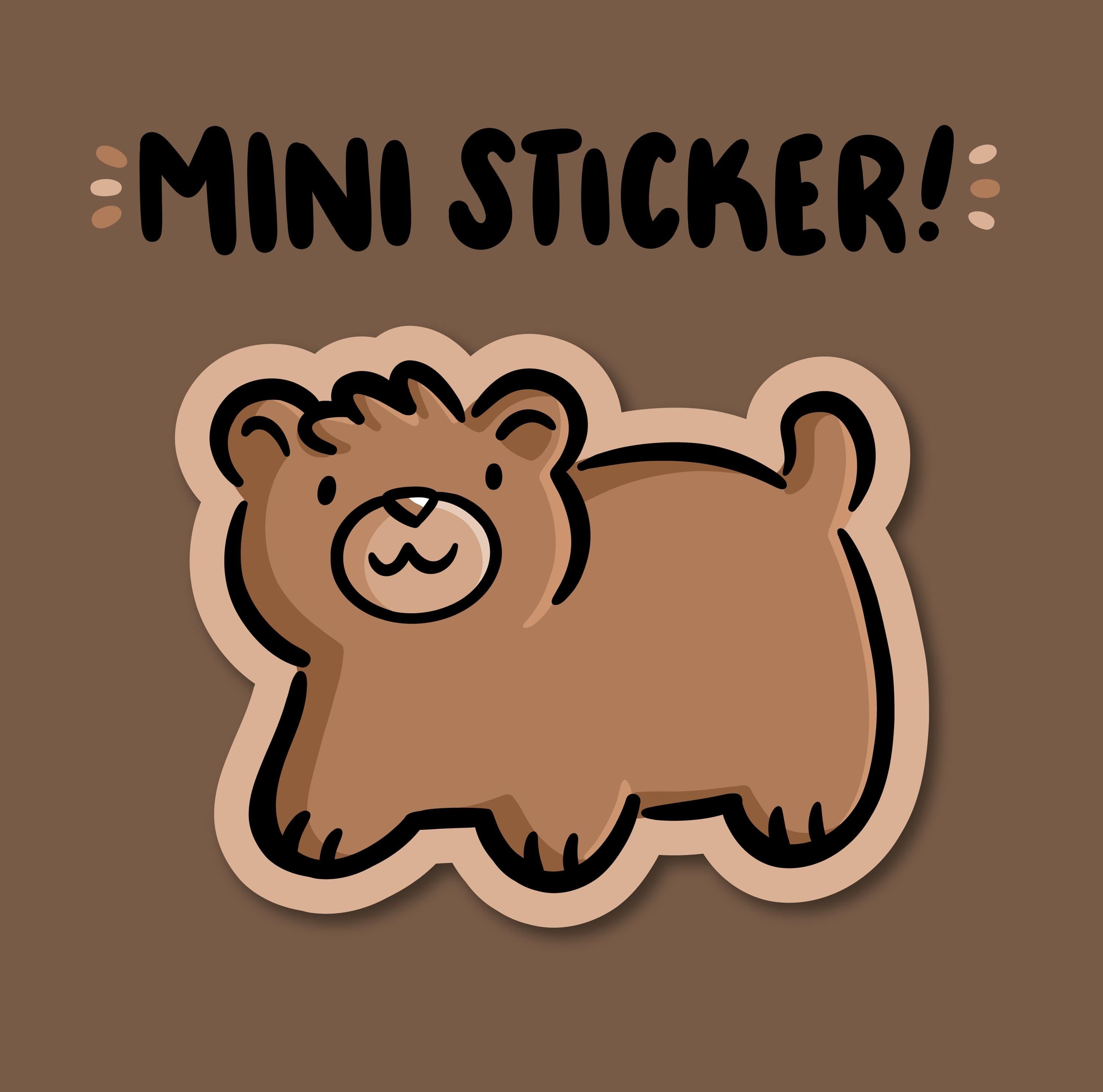 Brown Bear Mini Sticker