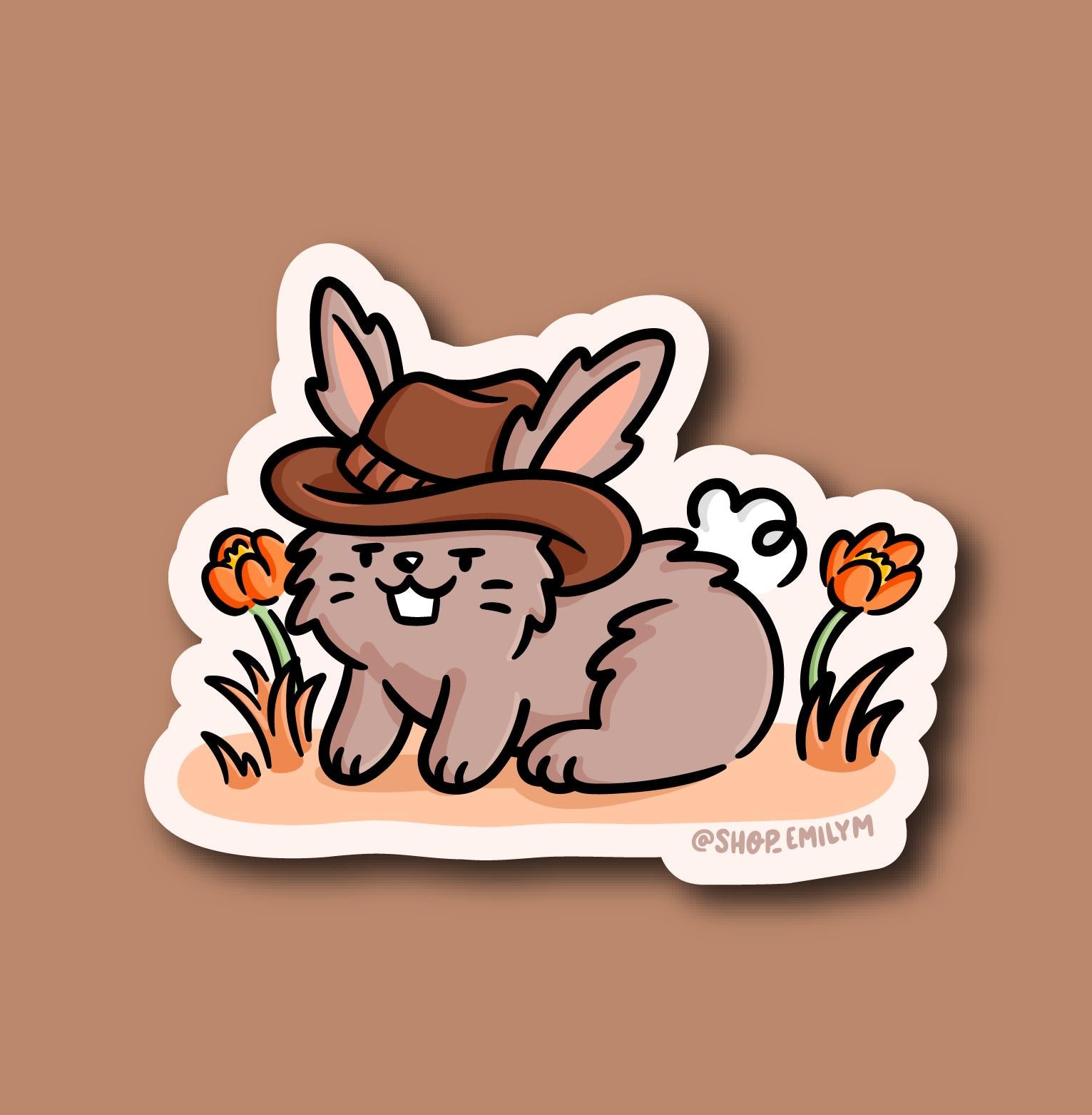 Cowboy Bunny Sticker