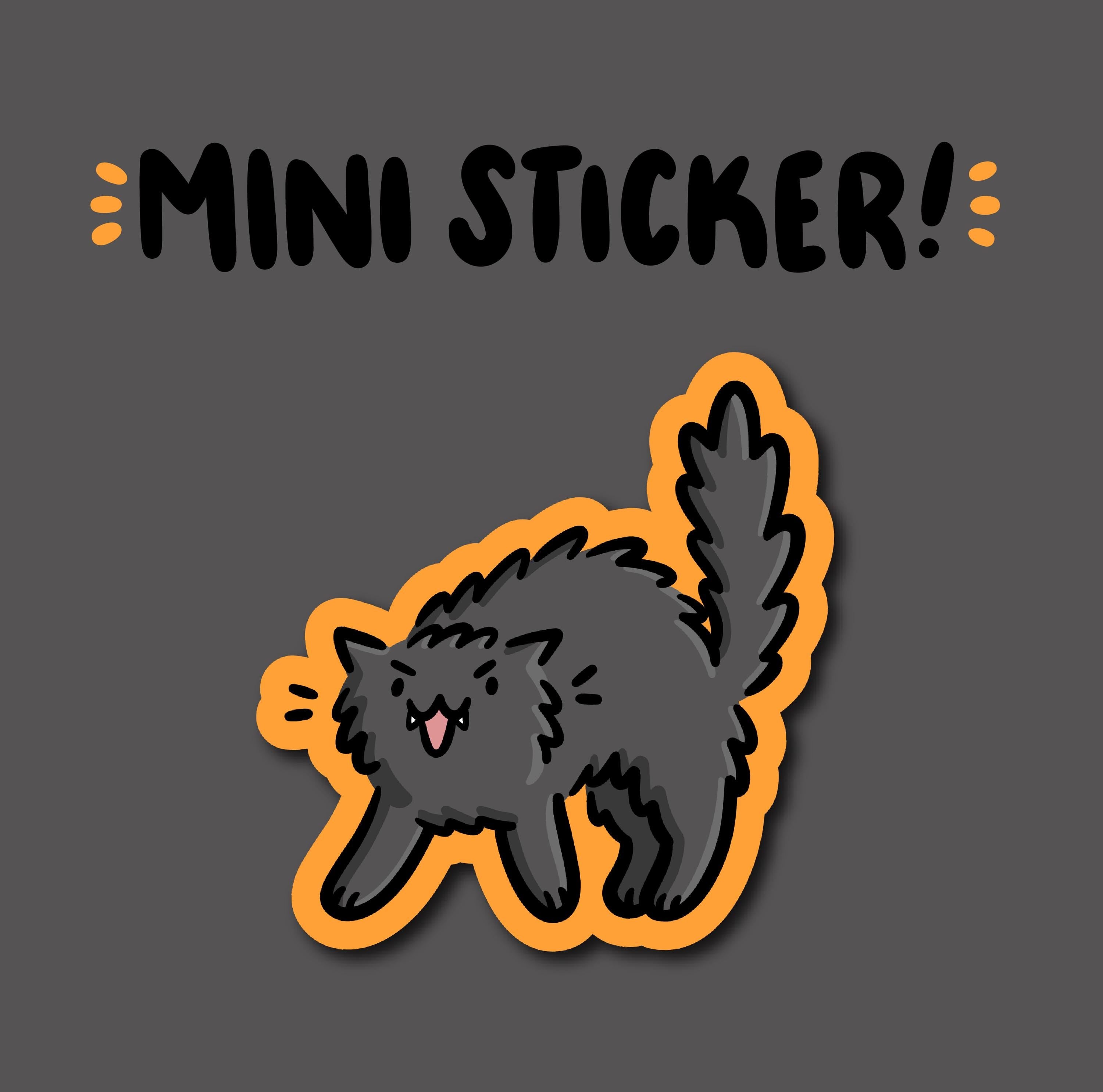 Scaredy Cat Mini Sticker