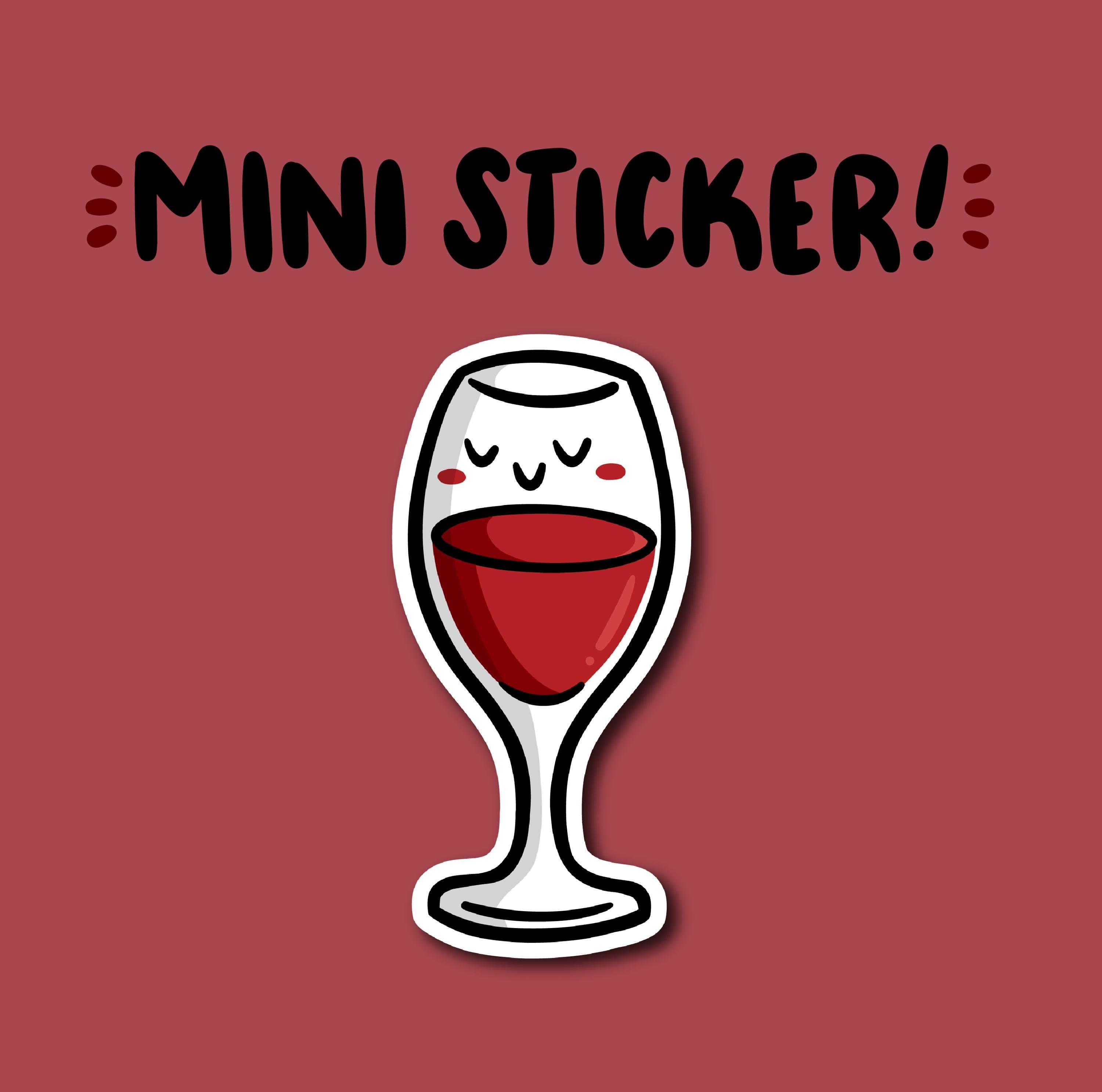 Red Wine Mini Sticker