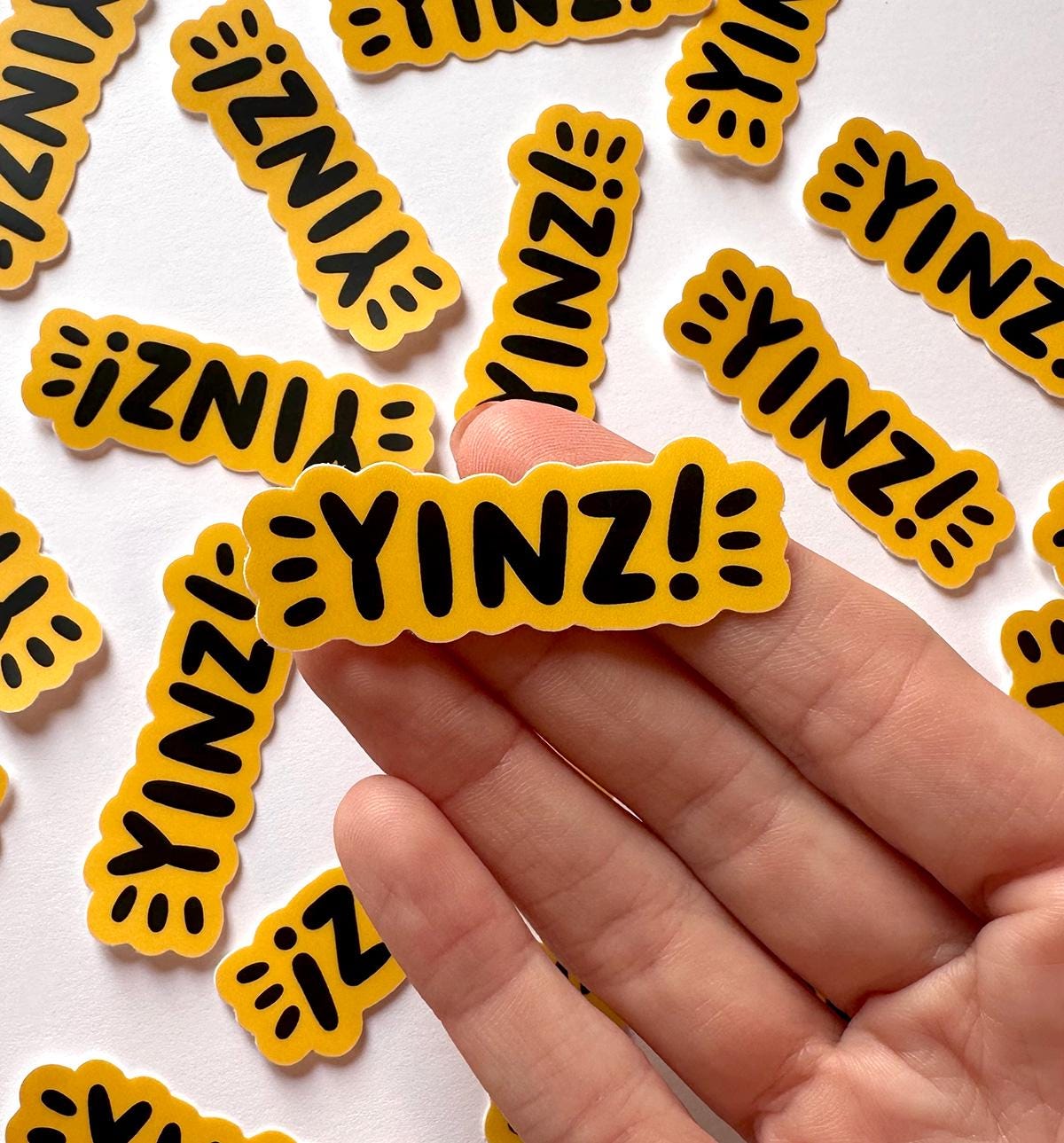 Yinz Mini Sticker (Yellow)