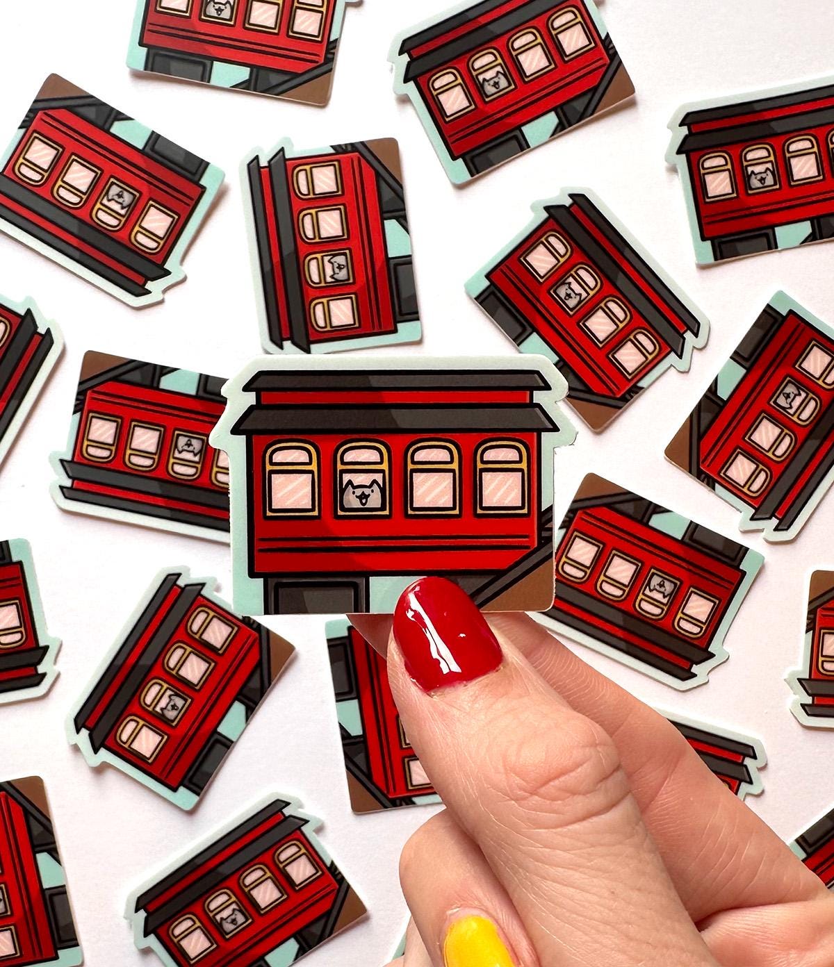 Incline Cat Mini Sticker