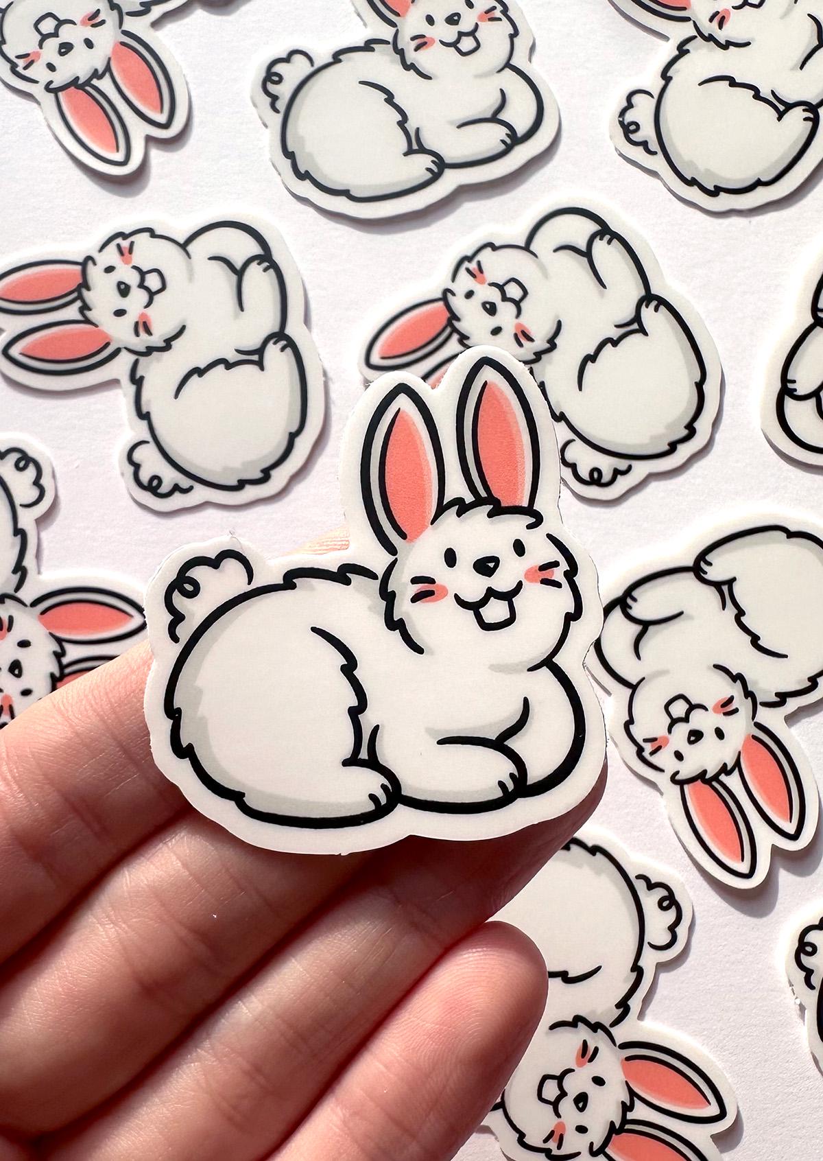 Bunny Mini Sticker (White)