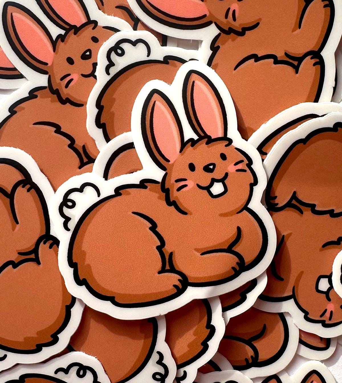 Bunny Mini Sticker (Brown)