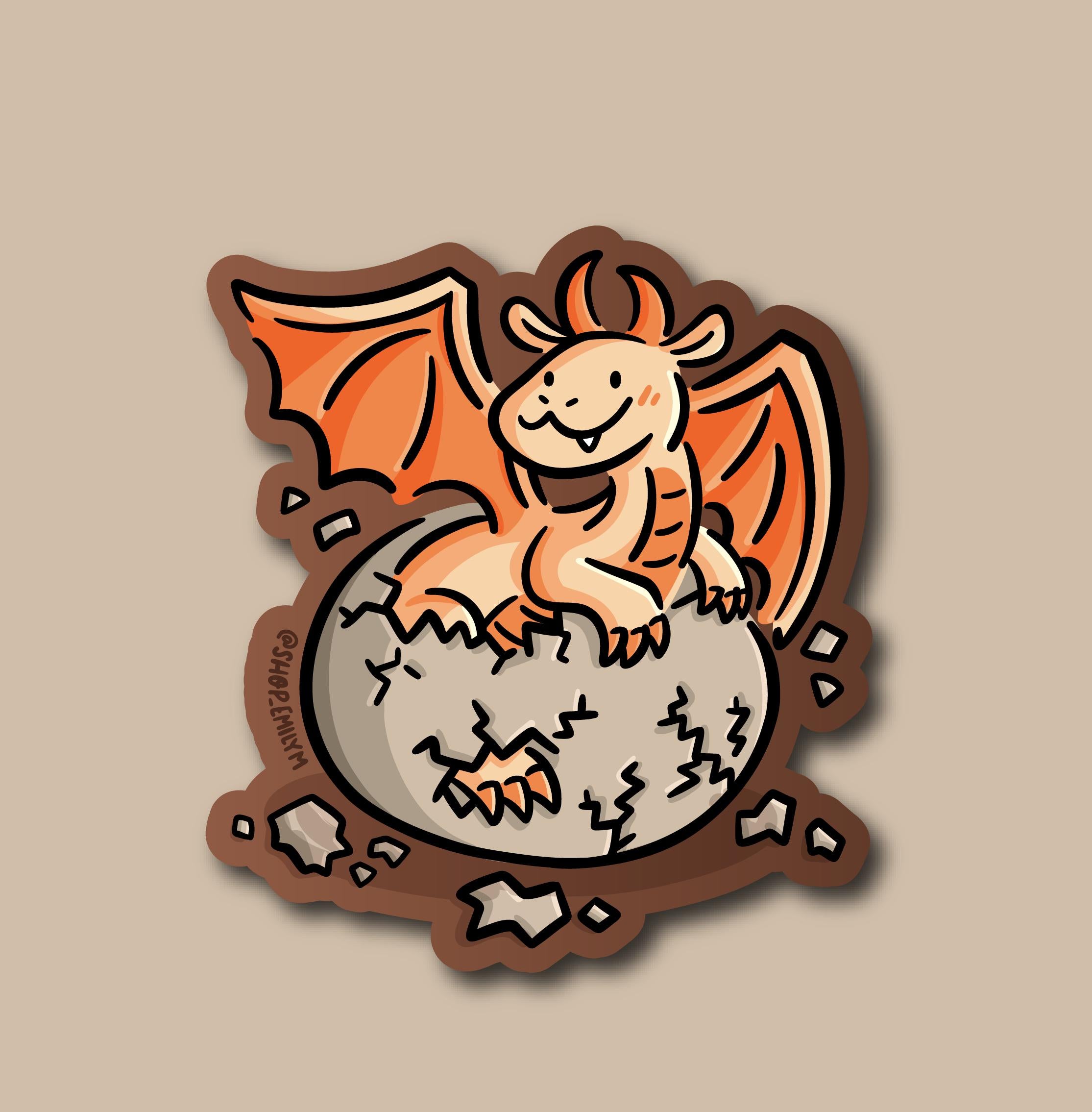 Hatching Dragon Sticker