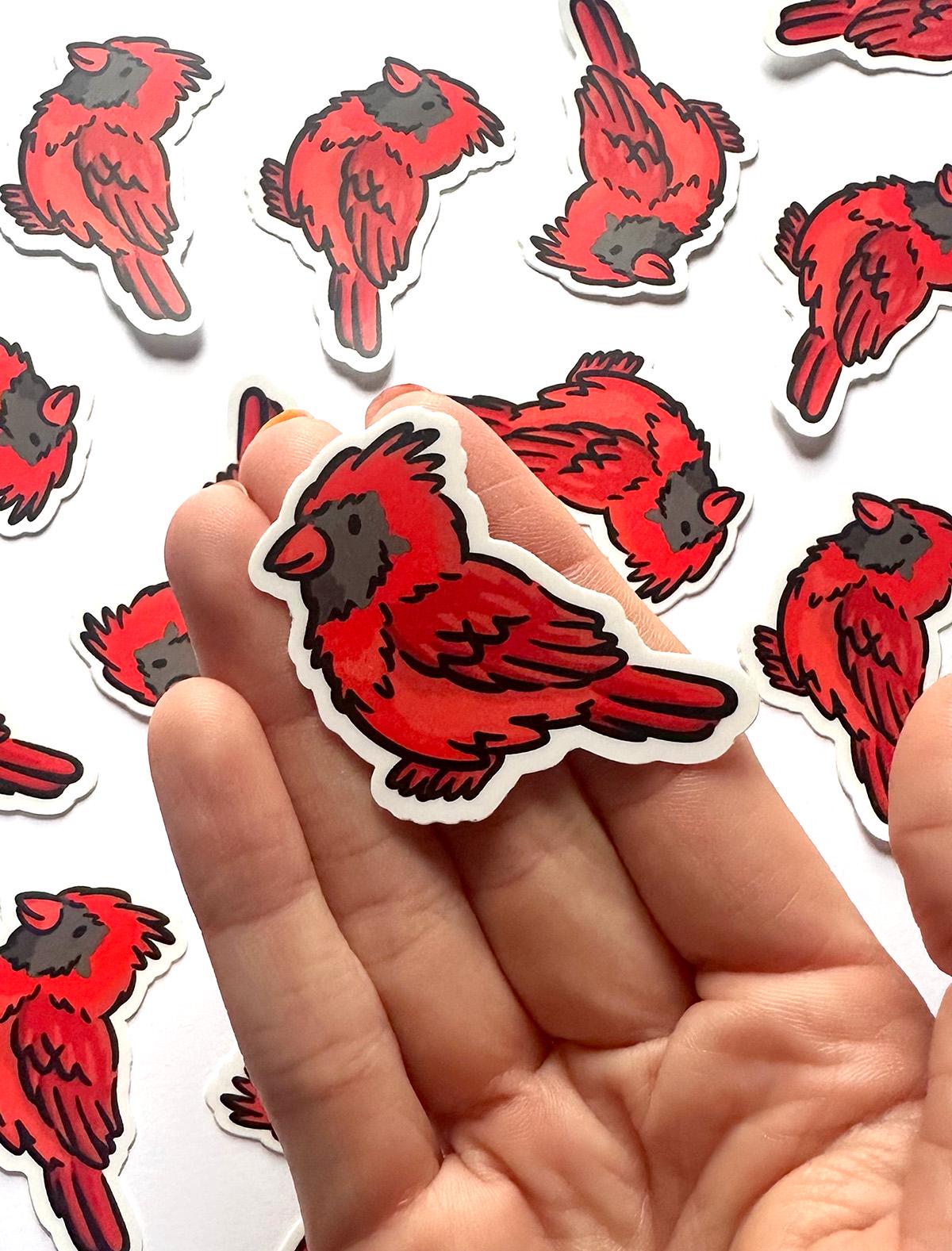 Cardinal Mini Sticker