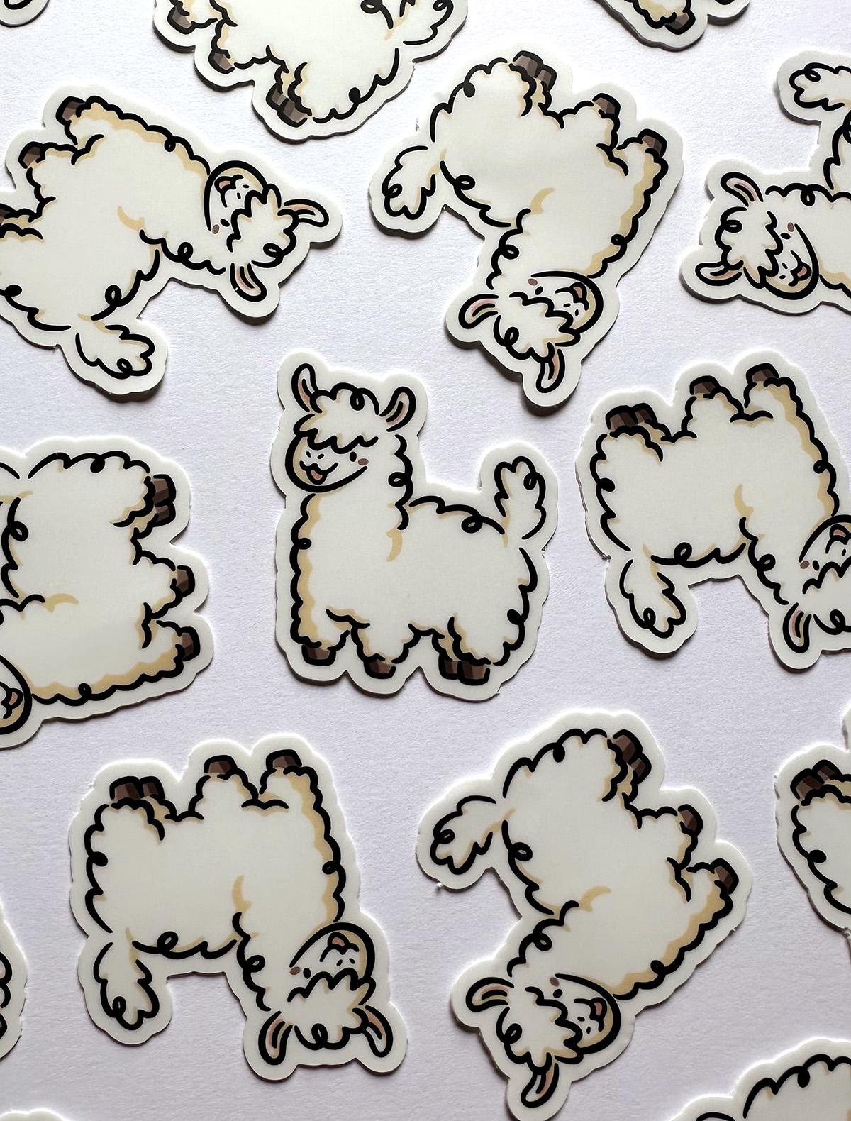 Llama Mini Sticker