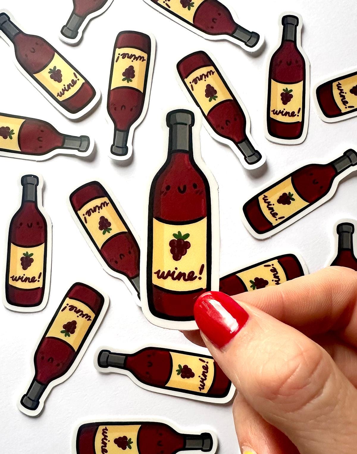 Wine Bottle Mini Sticker