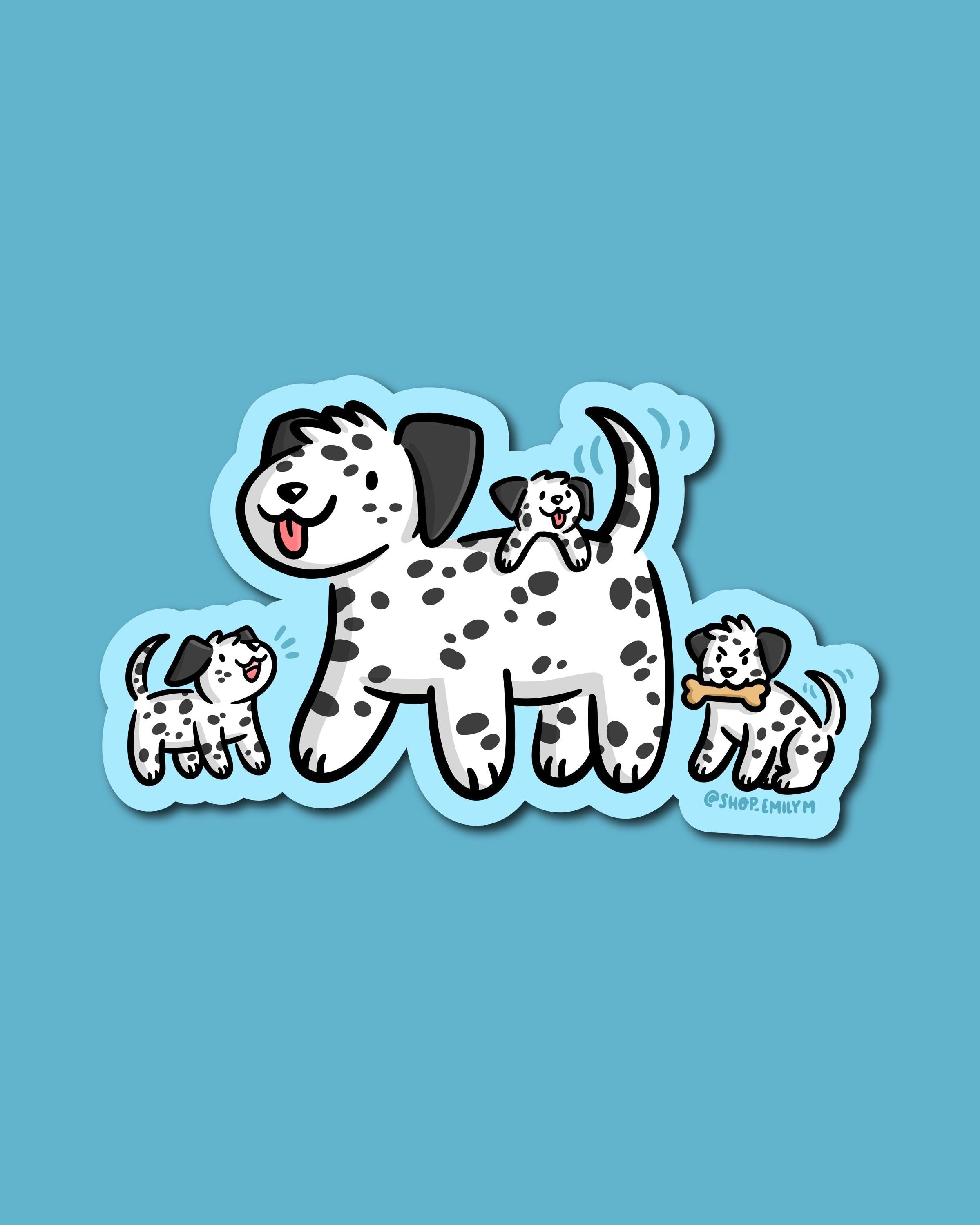 Dalmatians Family Sticker