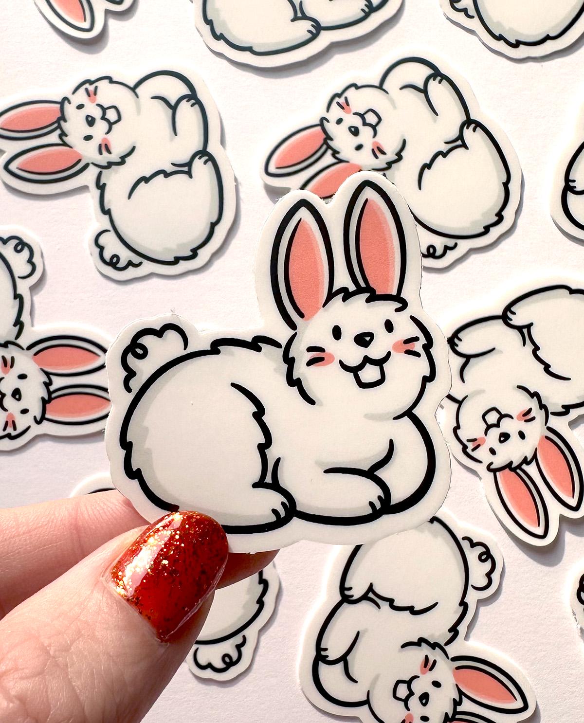 Bunny Mini Sticker (White)