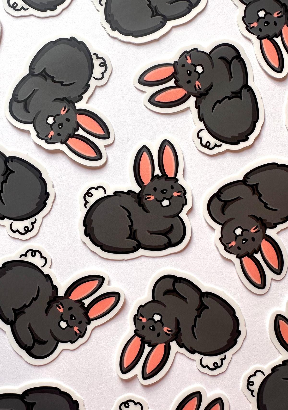 Bunny Mini Sticker (Black)