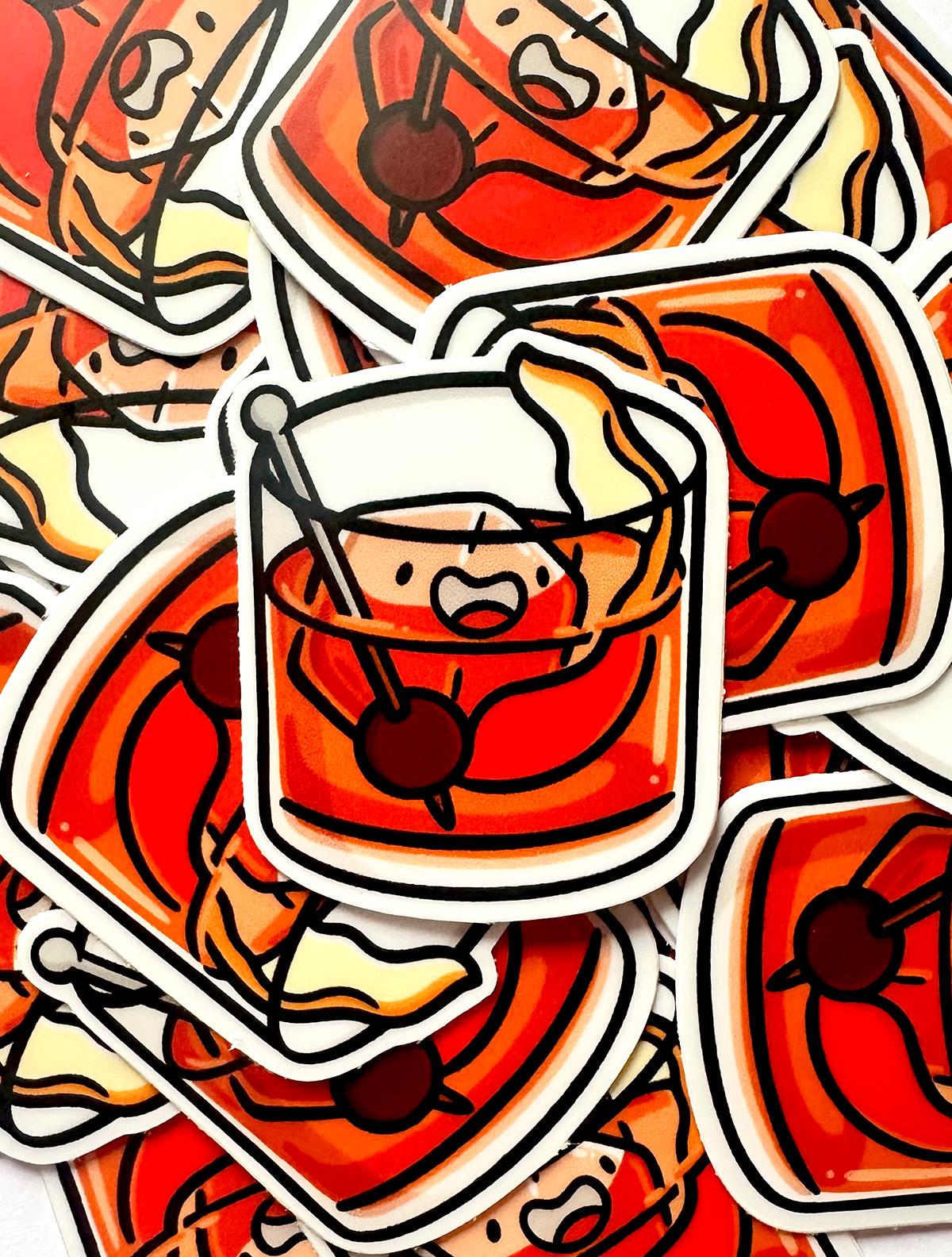 Old Fashioned Mini Sticker