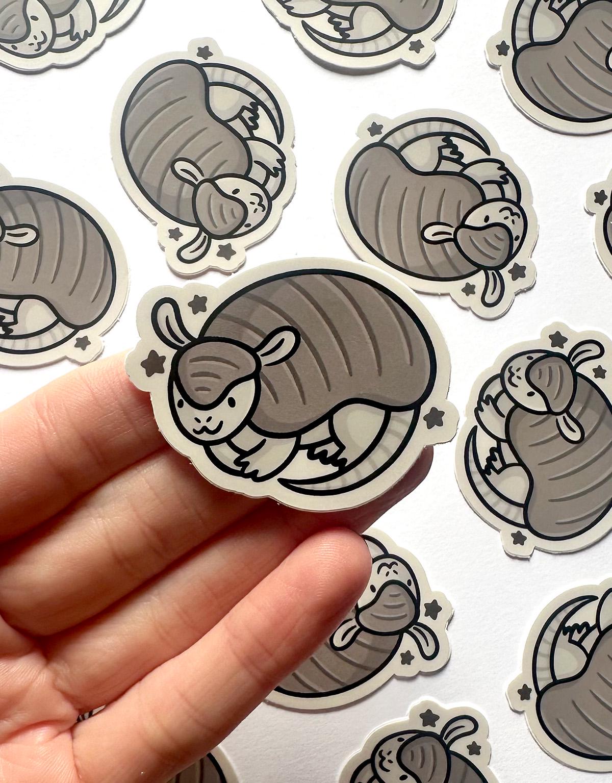 Armadillo Mini Sticker
