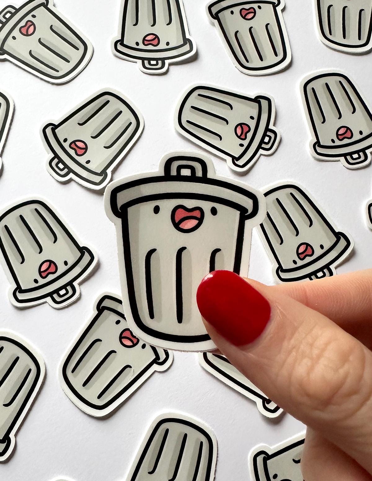 Trash Can Mini Sticker