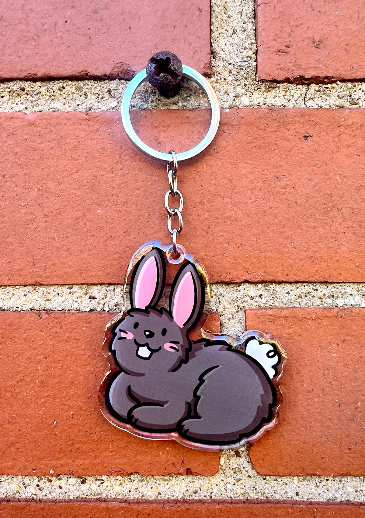 Bunny Keychain (Black)