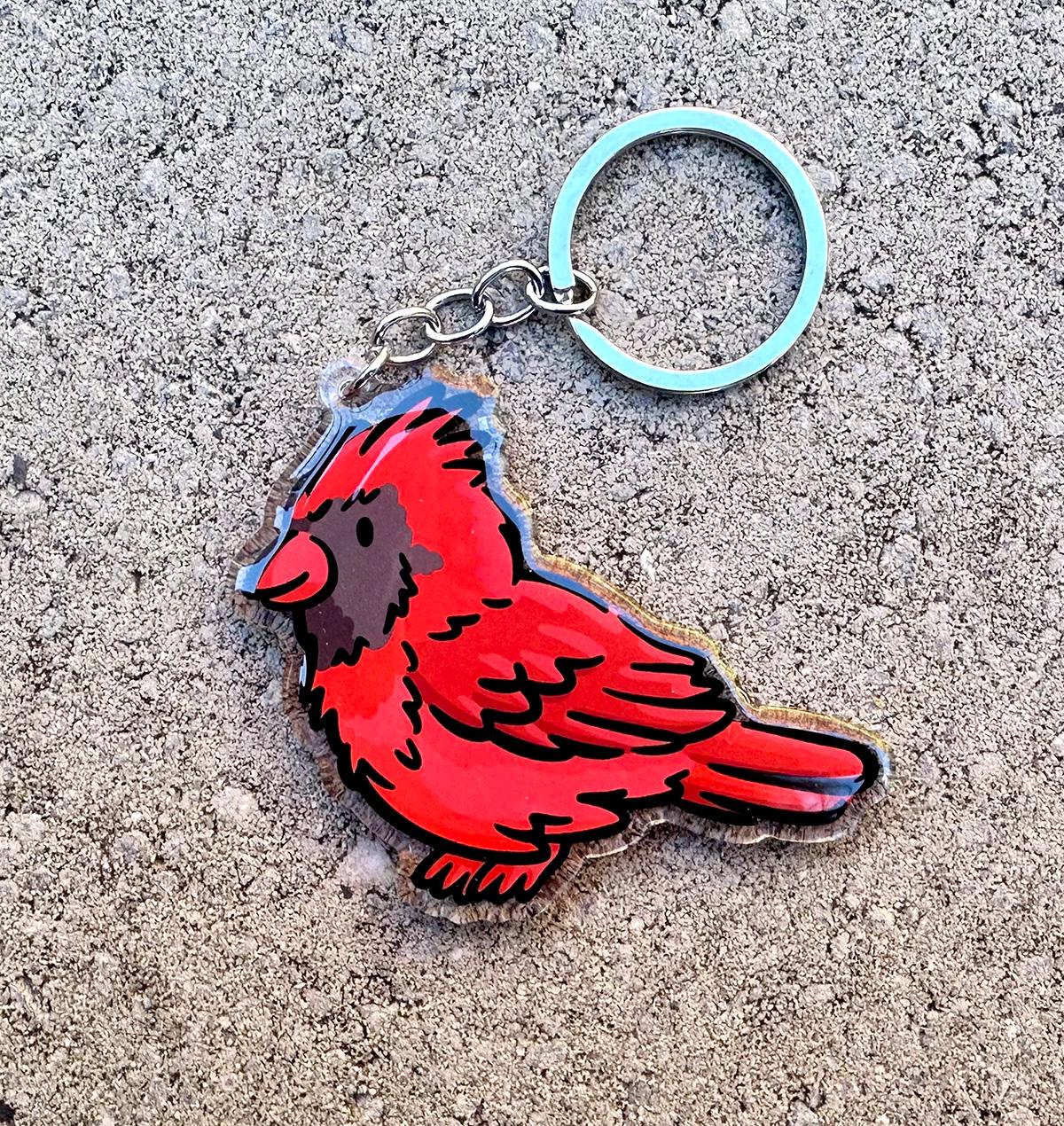 Cardinal Keychain
