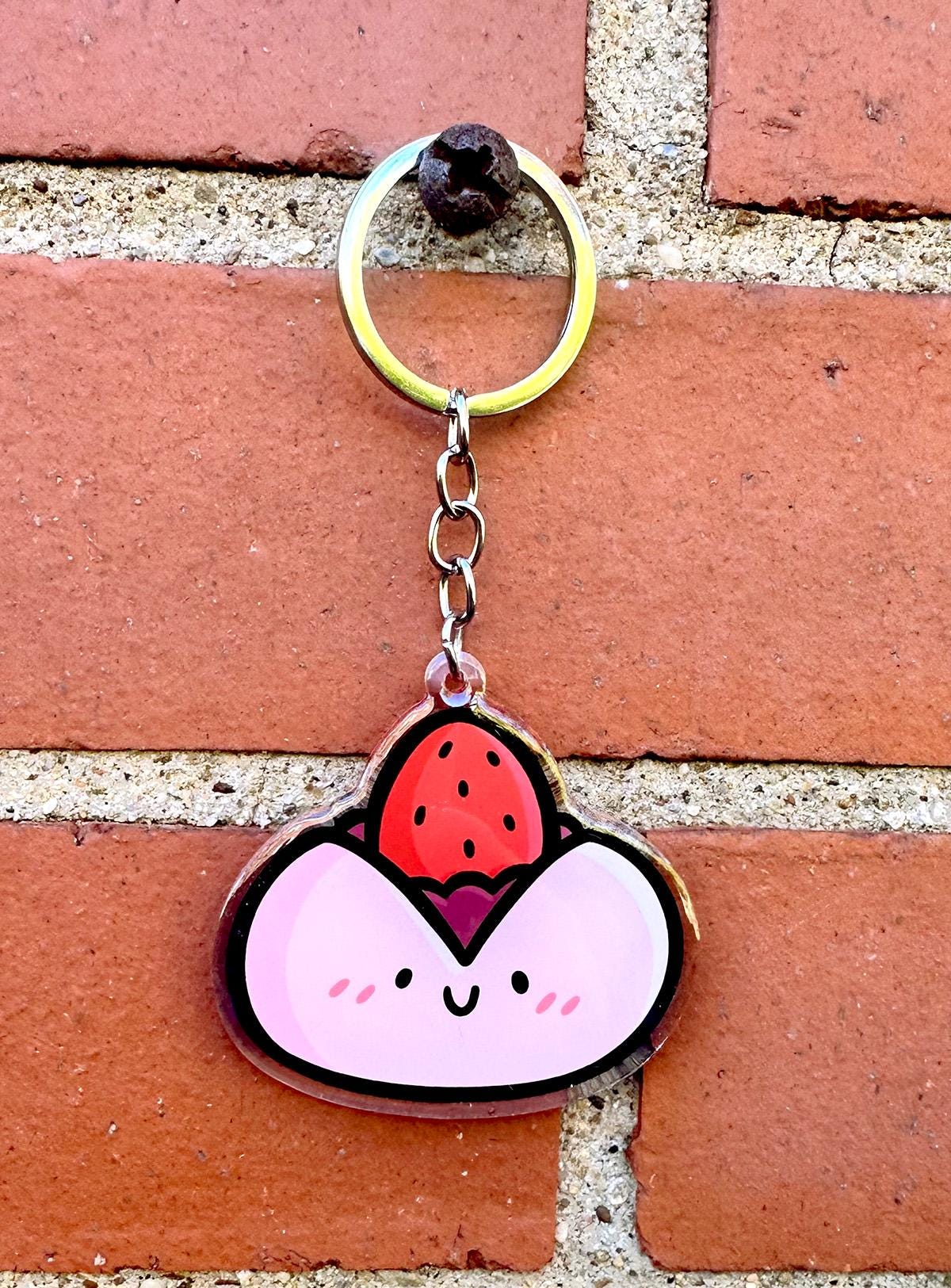 Strawberry Daifuku Keychain