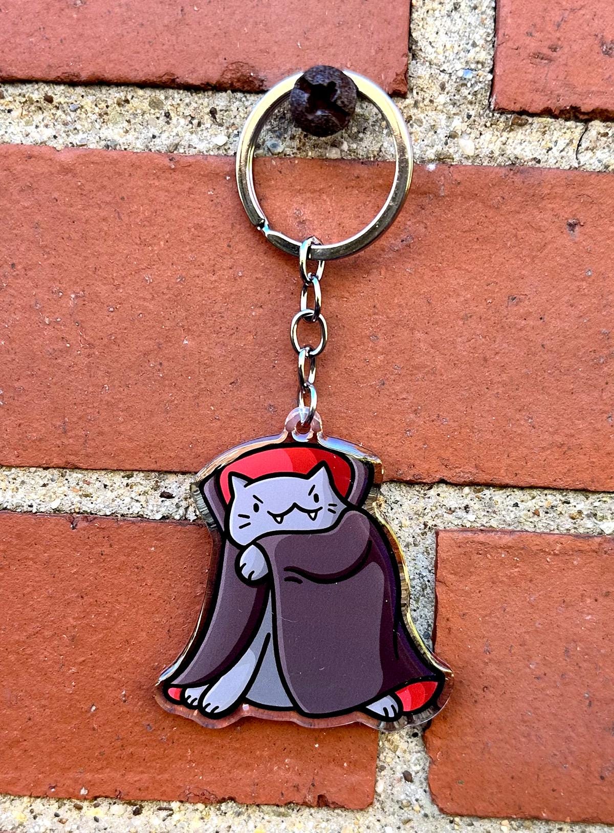 Vampire Cat Keychain
