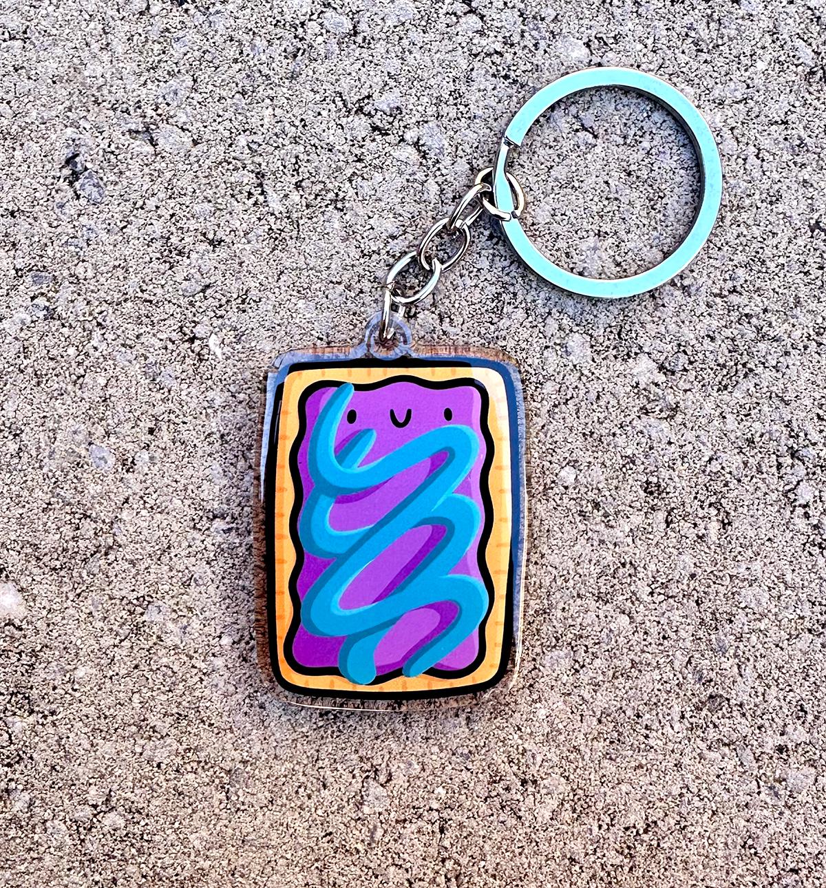 Wildberry Toaster Pastry Keychain