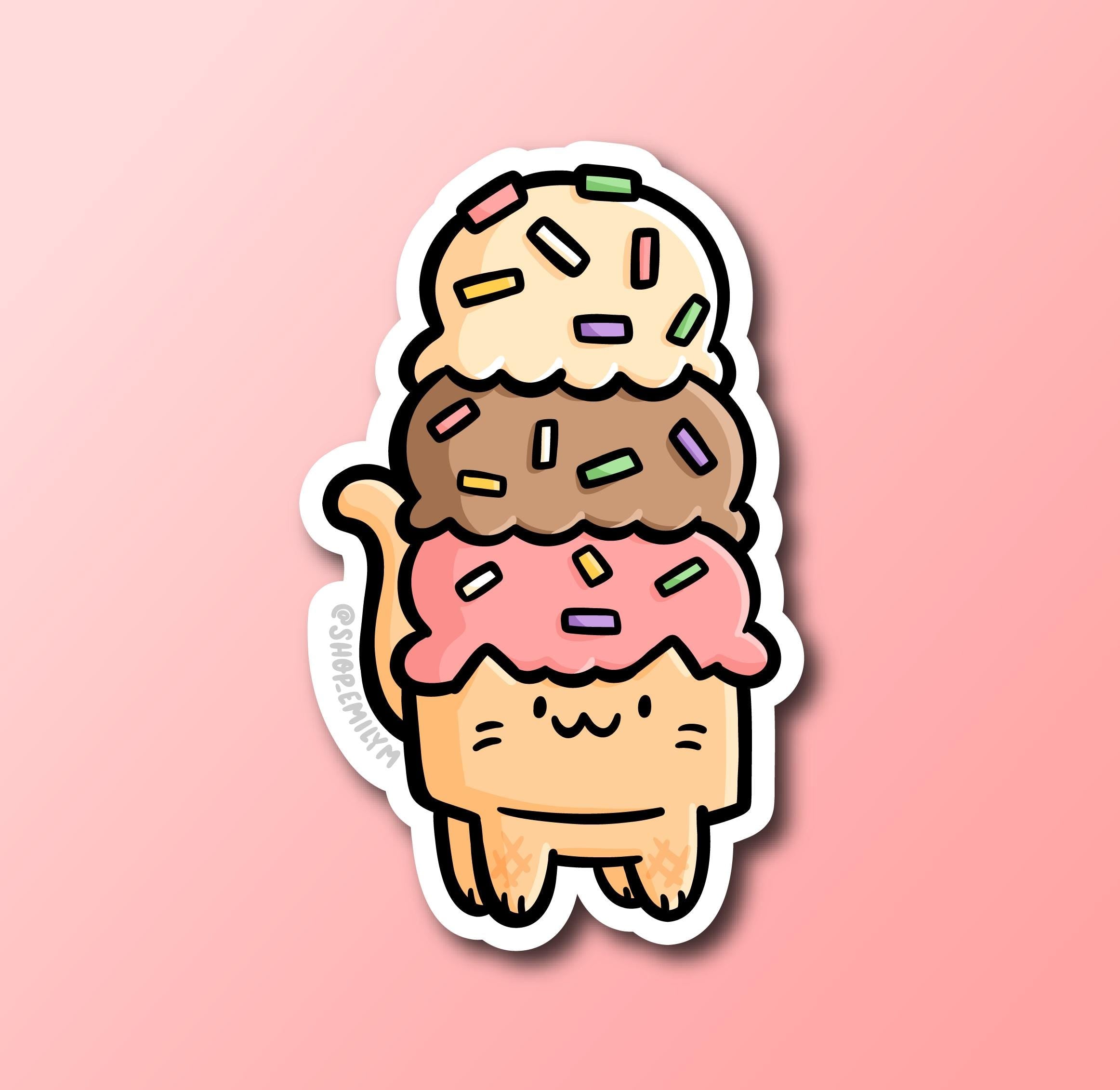 Ice Cream Cat Magnet
