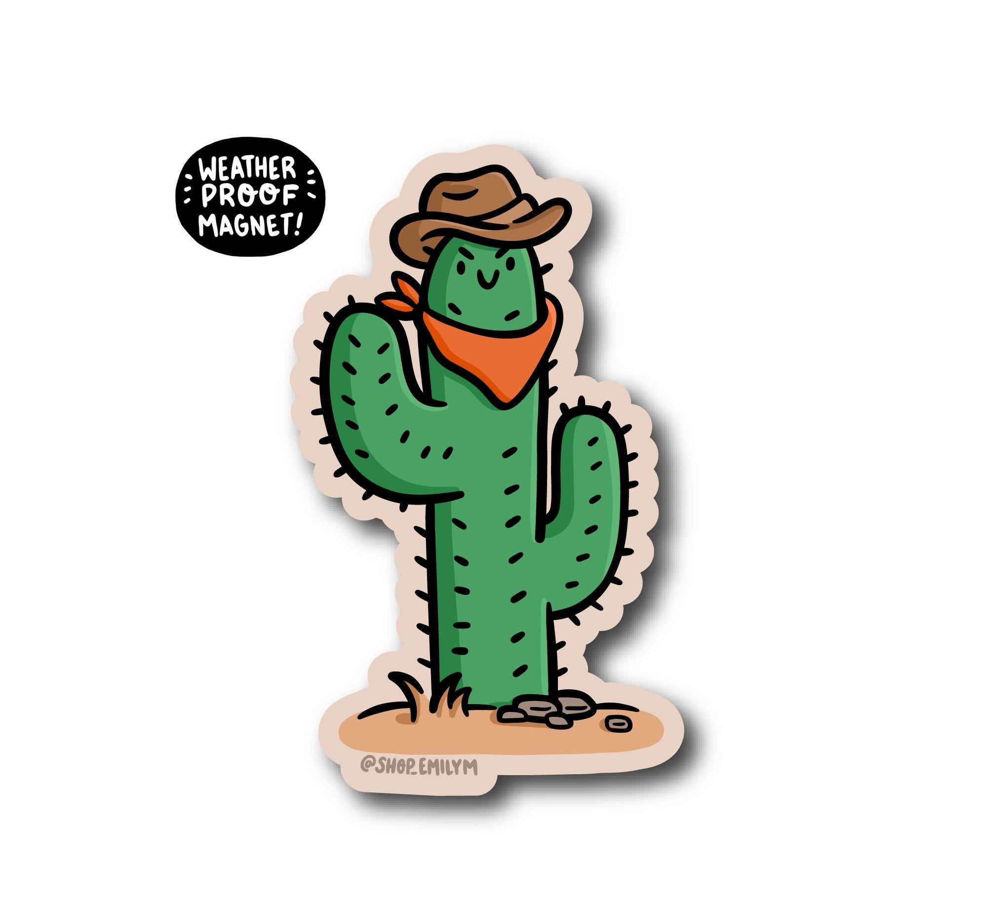 Cowboy Cactus Magnet