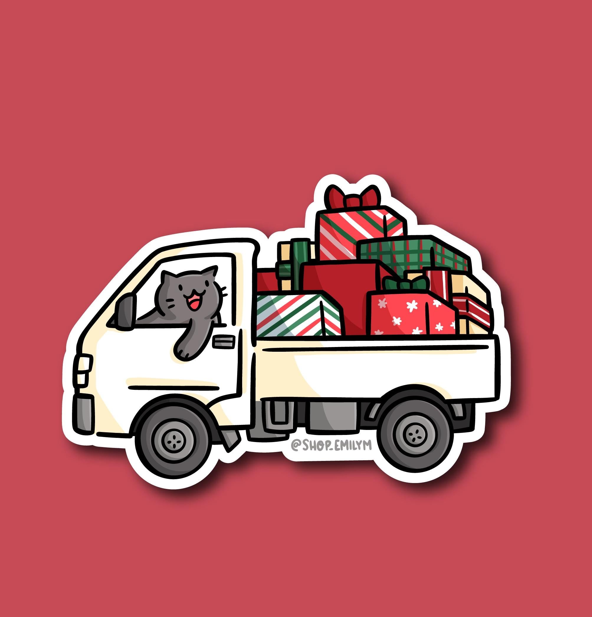 Christmas Truck Sticker