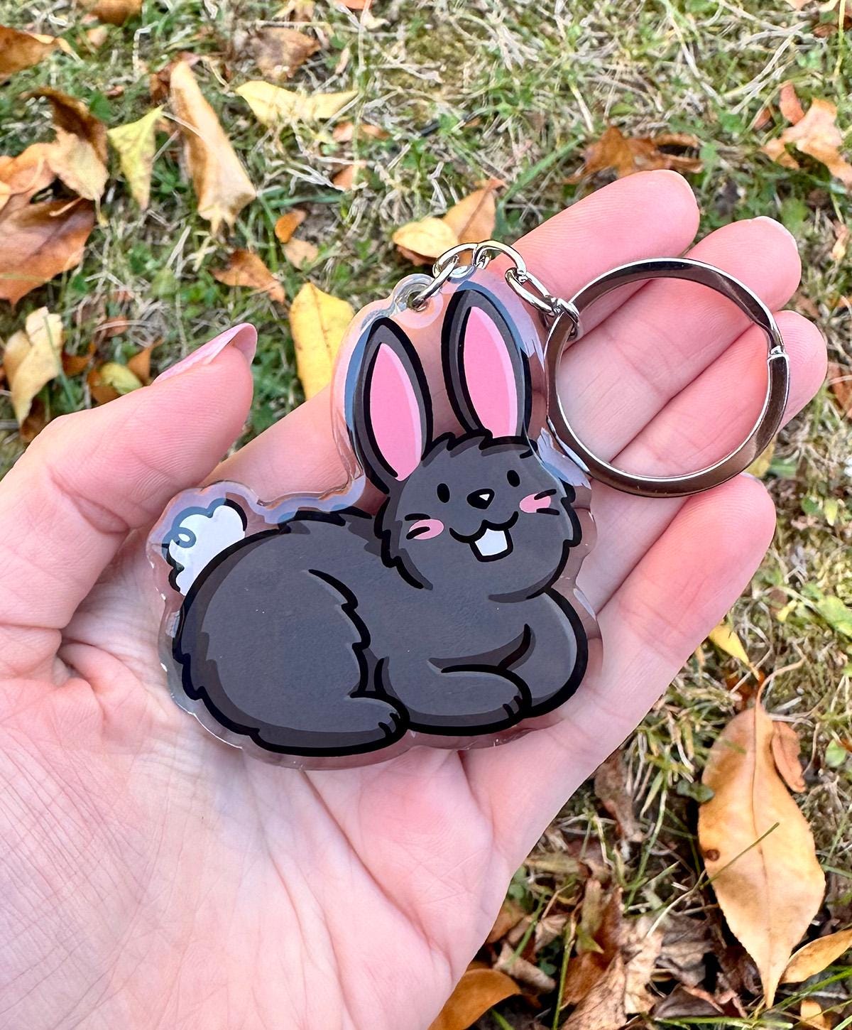 Bunny Keychain (Black)