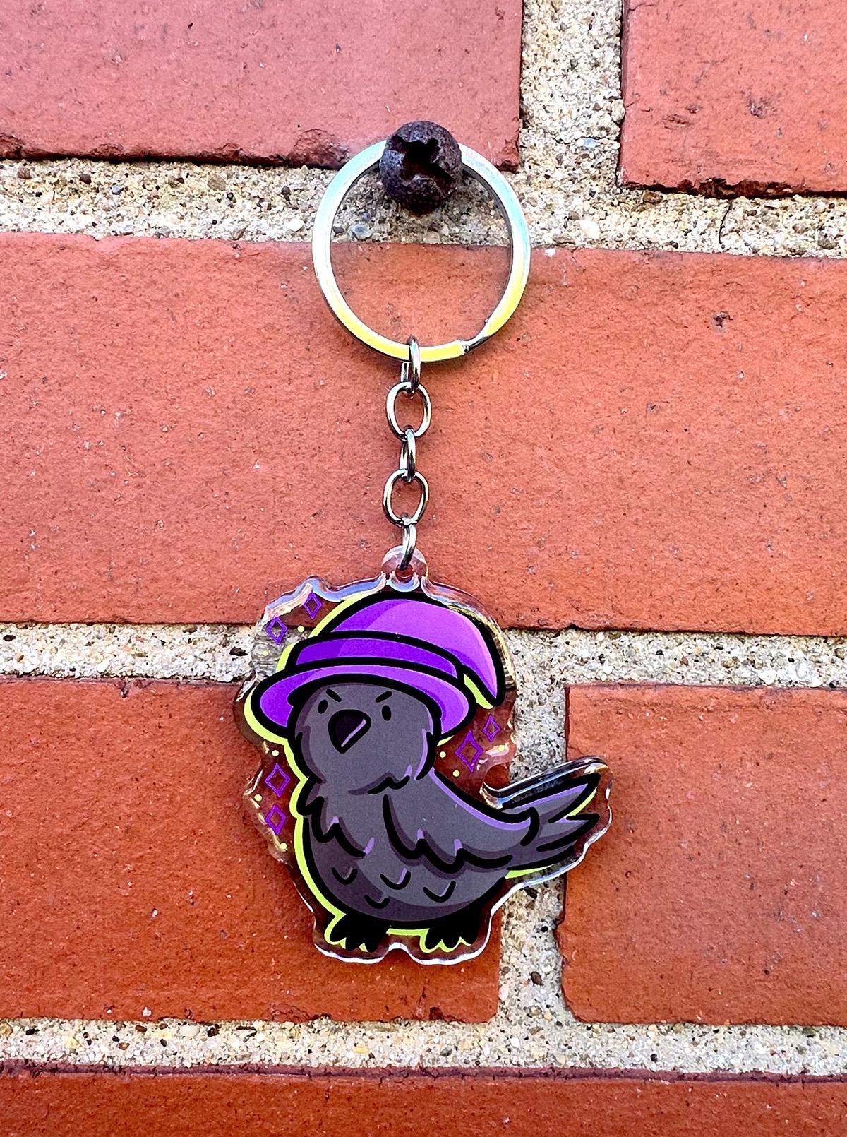 Witch Crow Keychain