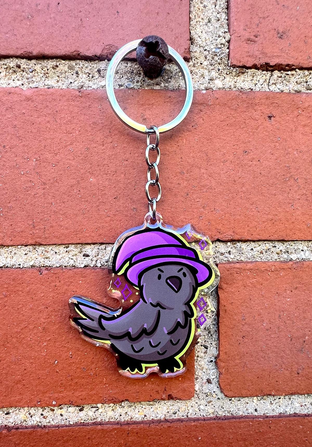 Witch Crow Keychain
