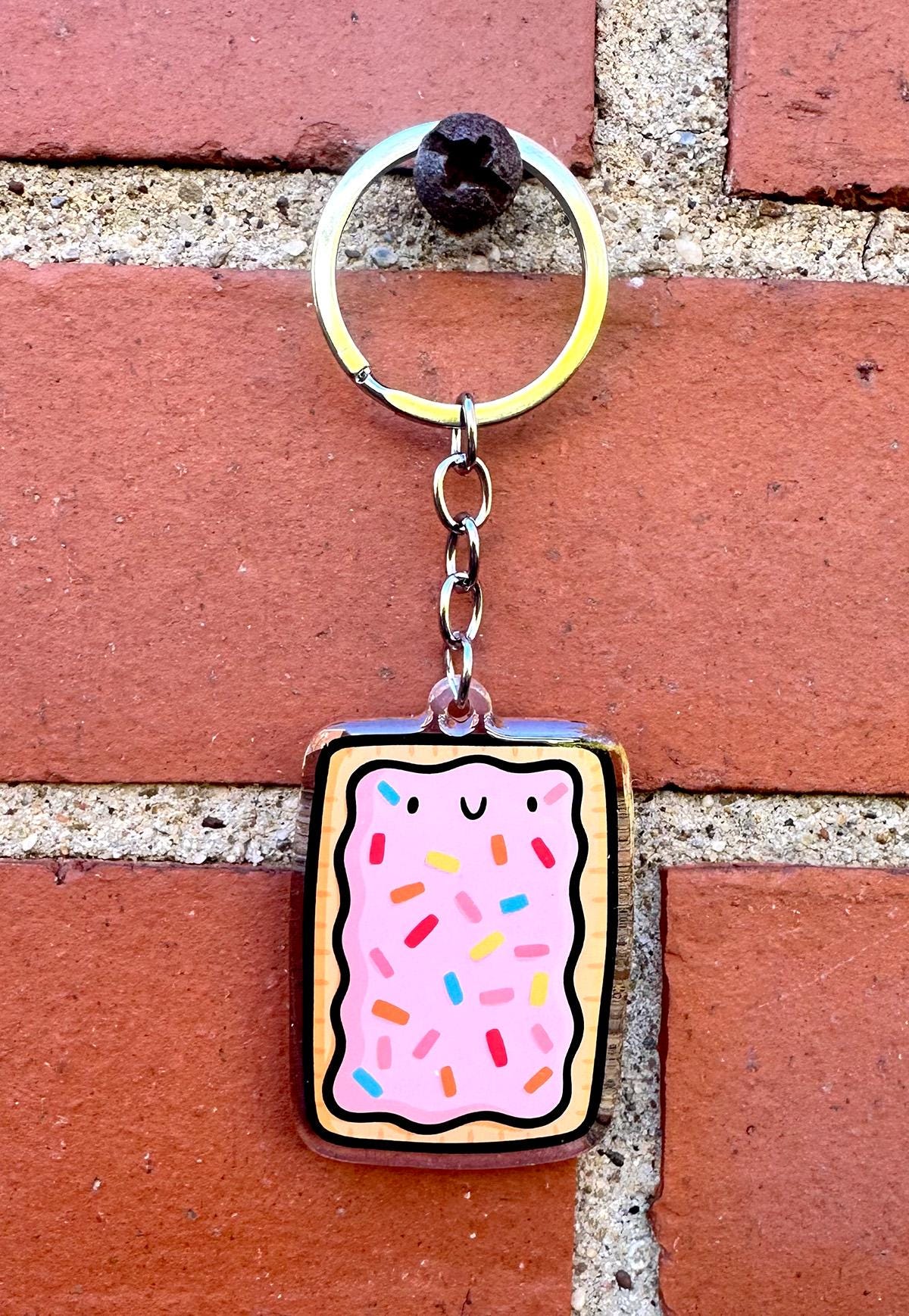 Strawberry Milkshake Toaster Pastry Keychain