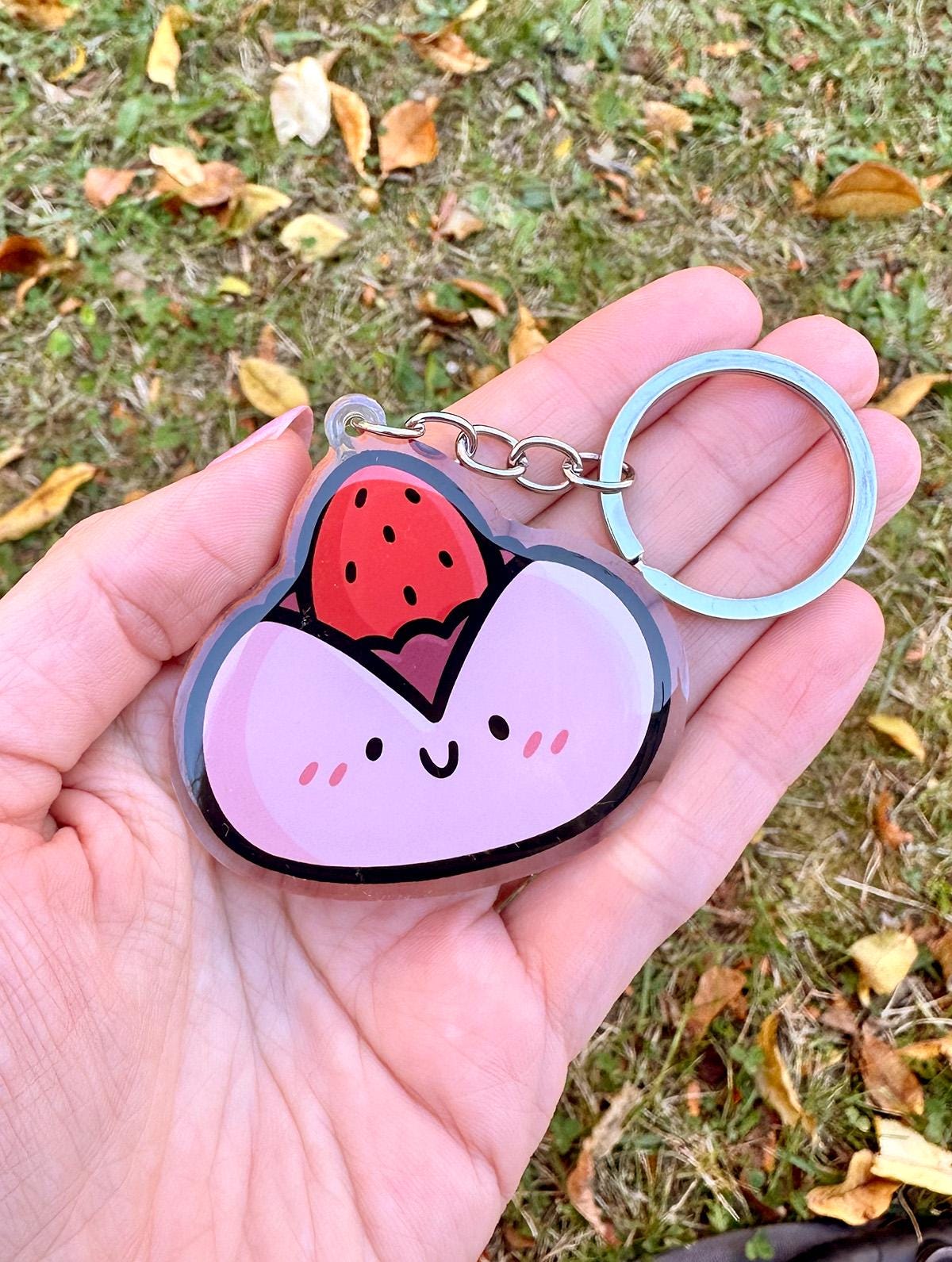 Strawberry Daifuku Keychain