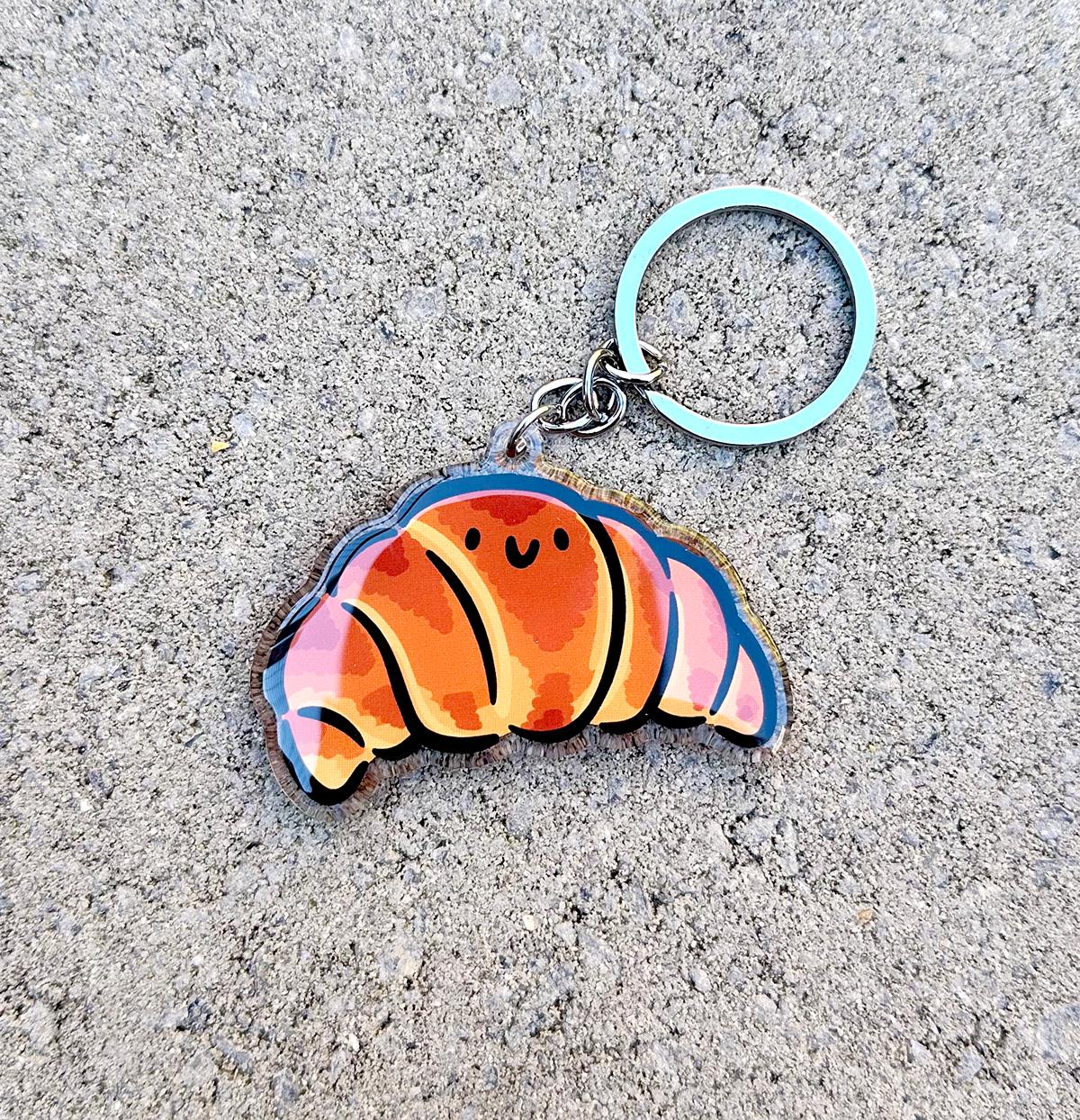 Croissant Keychain