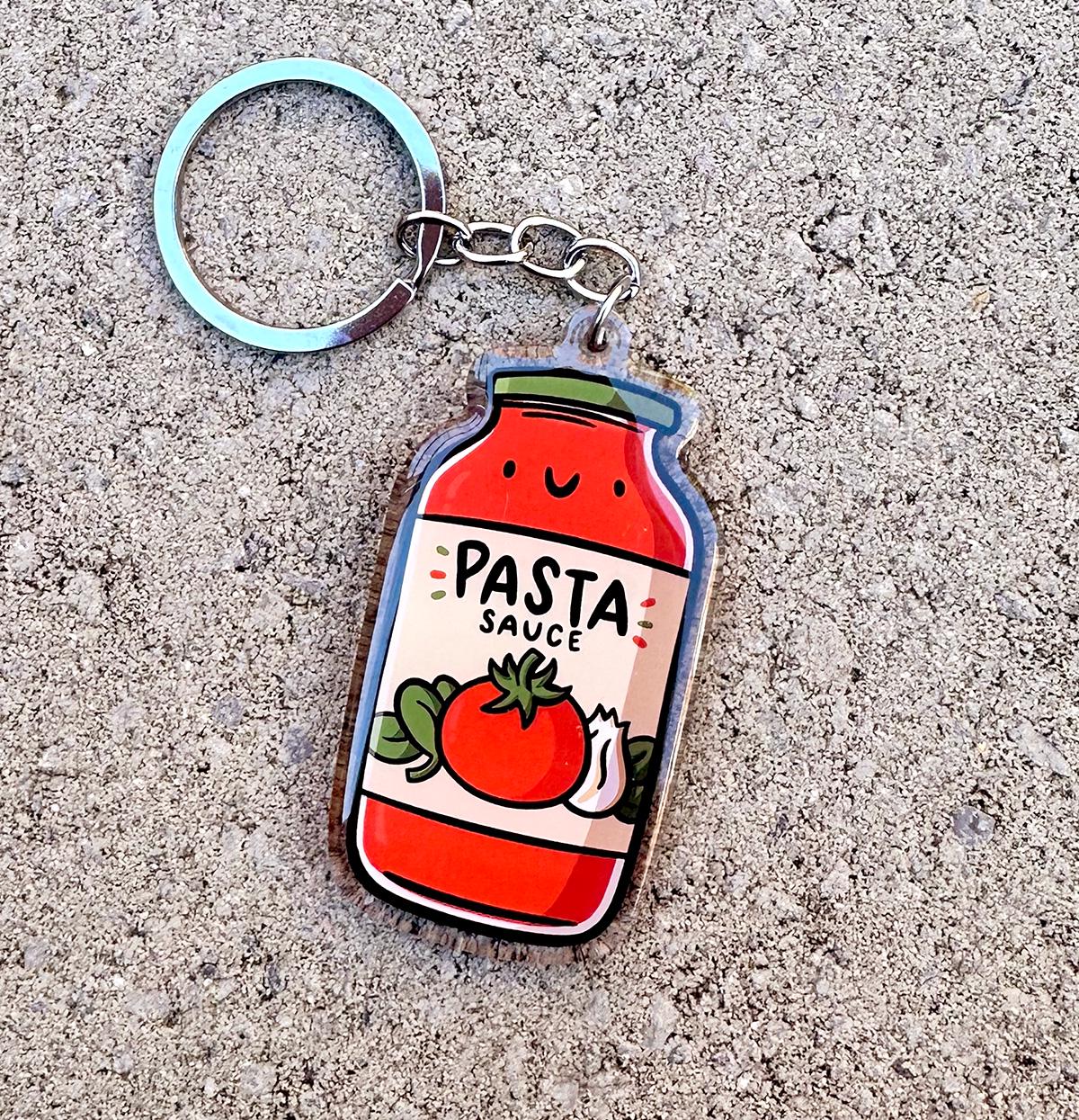 Pasta Sauce Keychain