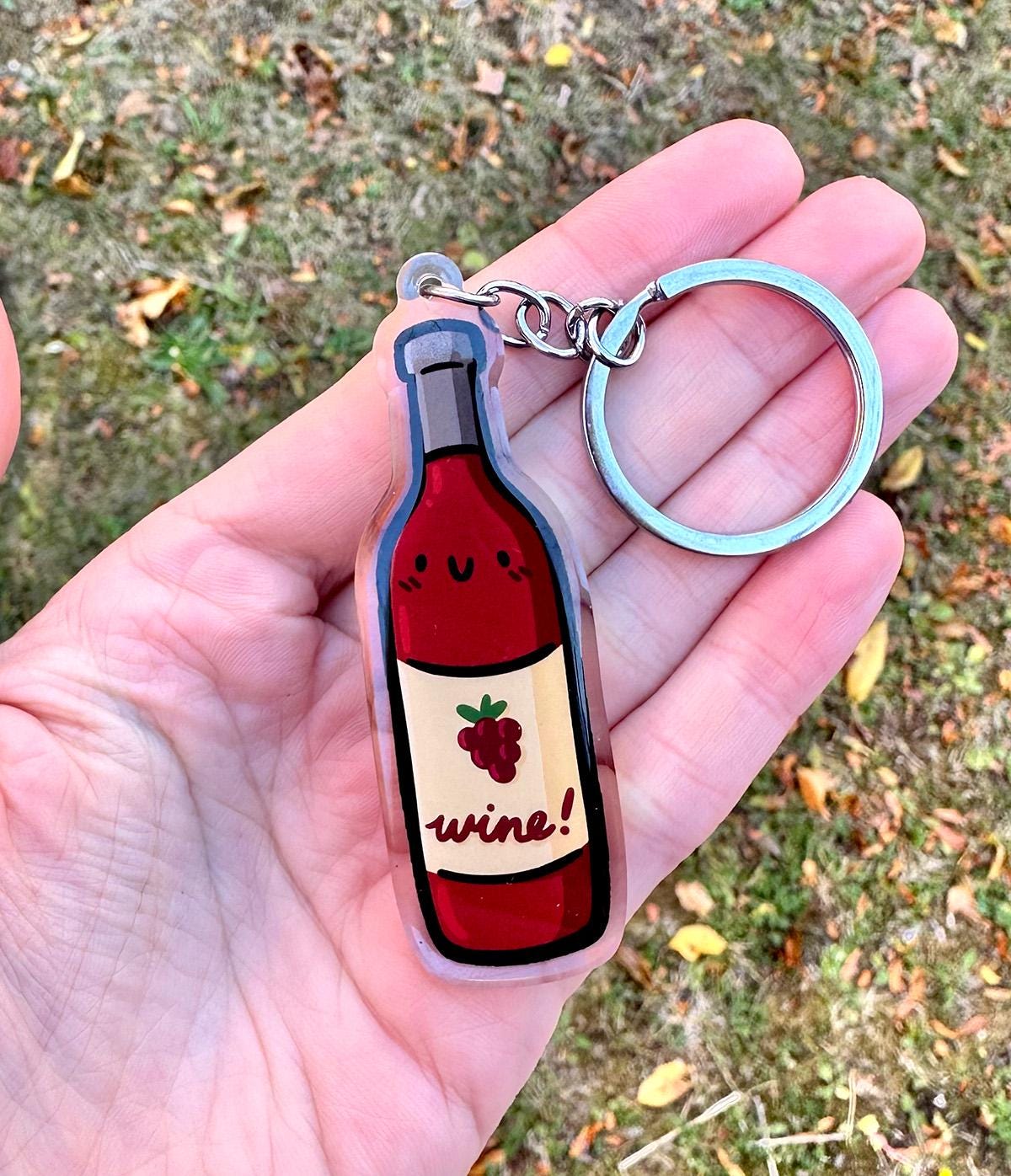 Wine Bottle Keychain
